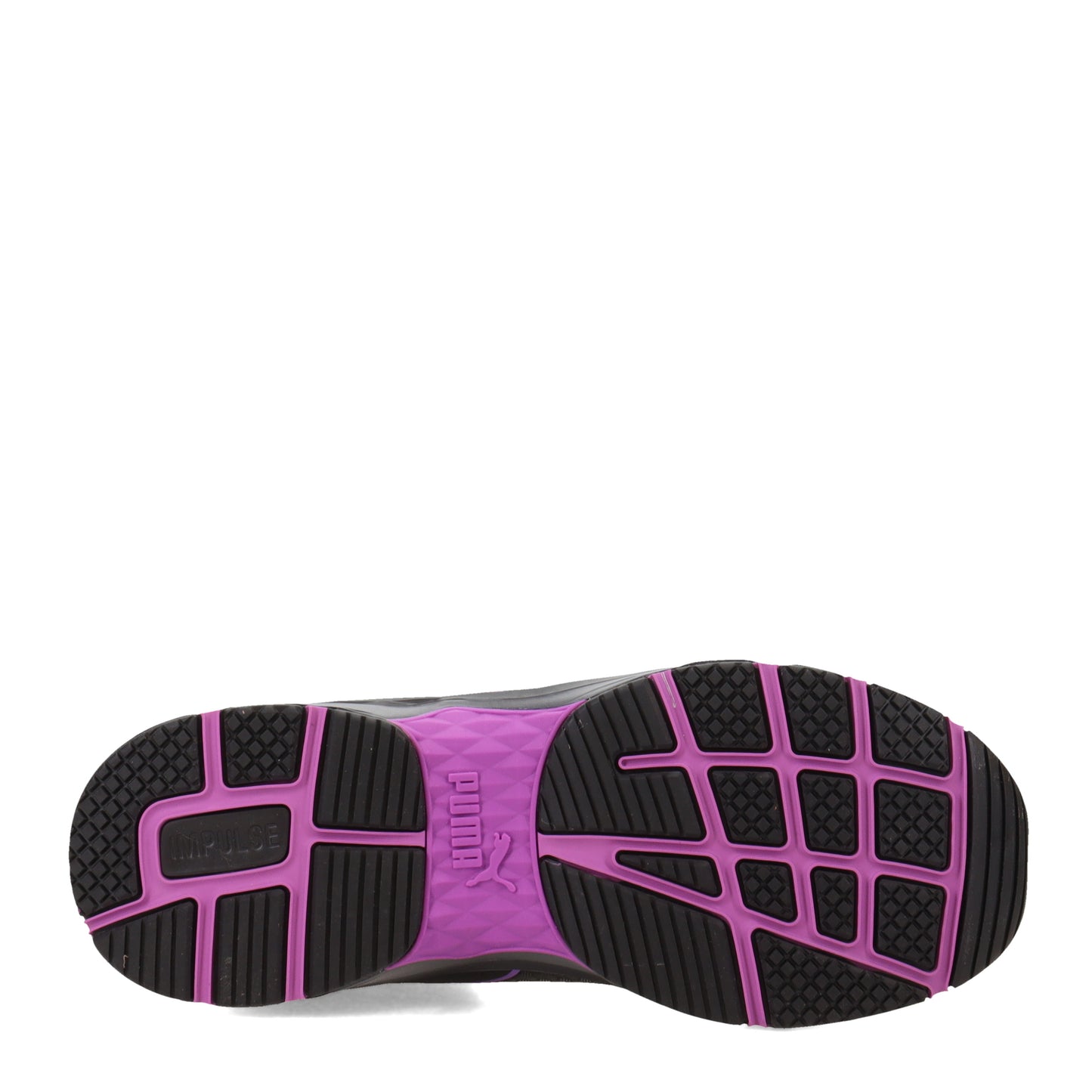 Peltz Shoes Women's Puma Safety Stepper 2.0 Mid Work Shoe BLACK PURPLE 633895