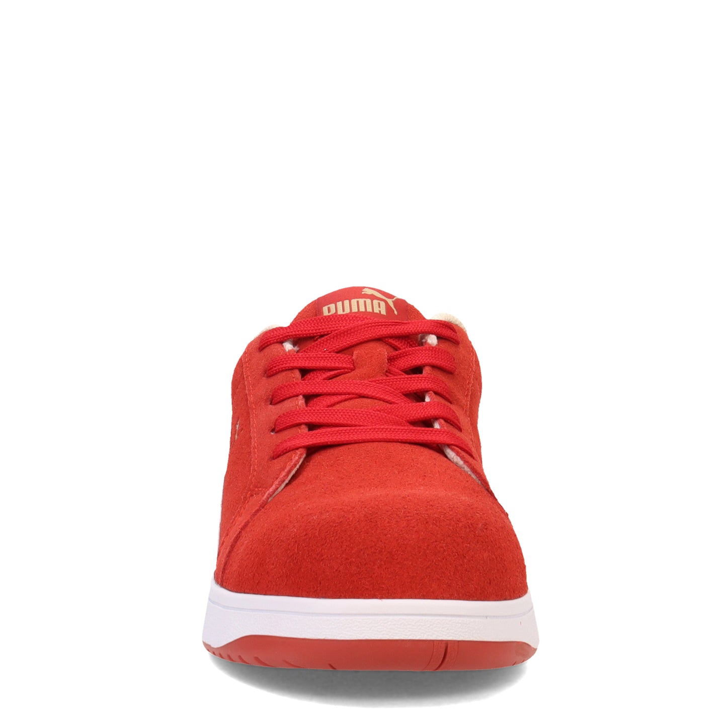 Peltz Shoes Women's Puma Iconic Suede Low Work Shoe RED 640135