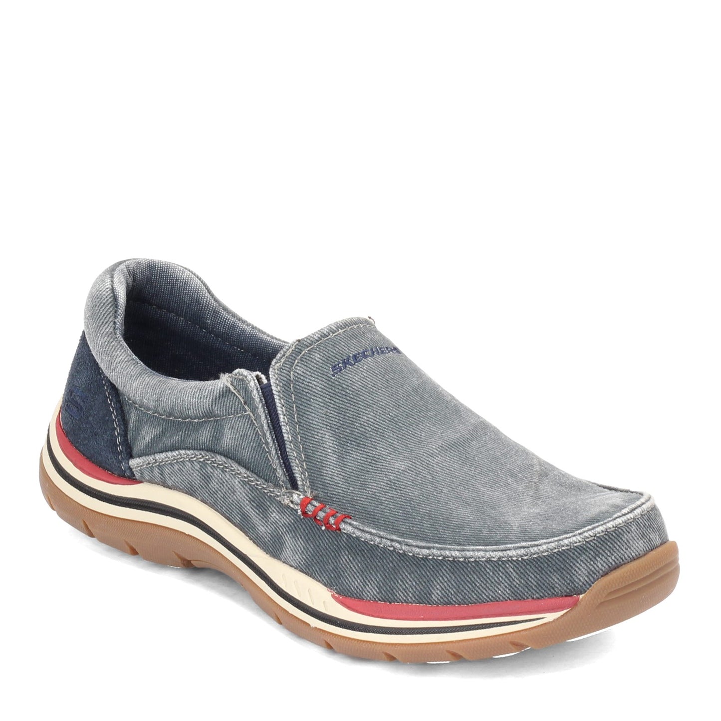 Peltz Shoes Men's Skechers Relaxed Fit: Expected - Avillo Slip-On NAVY 64109-NVY
