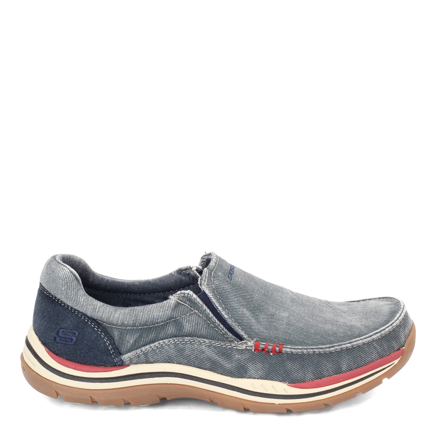 Peltz Shoes Men's Skechers Relaxed Fit: Expected - Avillo Slip-On NAVY 64109-NVY