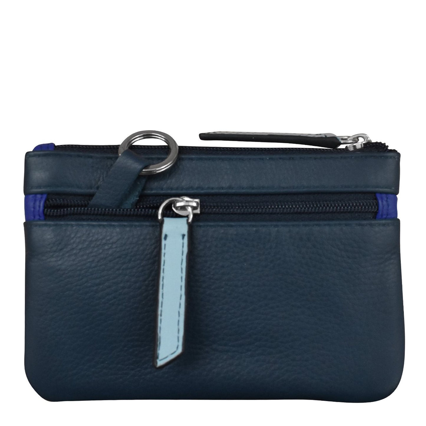 Peltz Shoes Women's ILI Coin Key Pouch Denim Multi 6413C-DENIM MUL