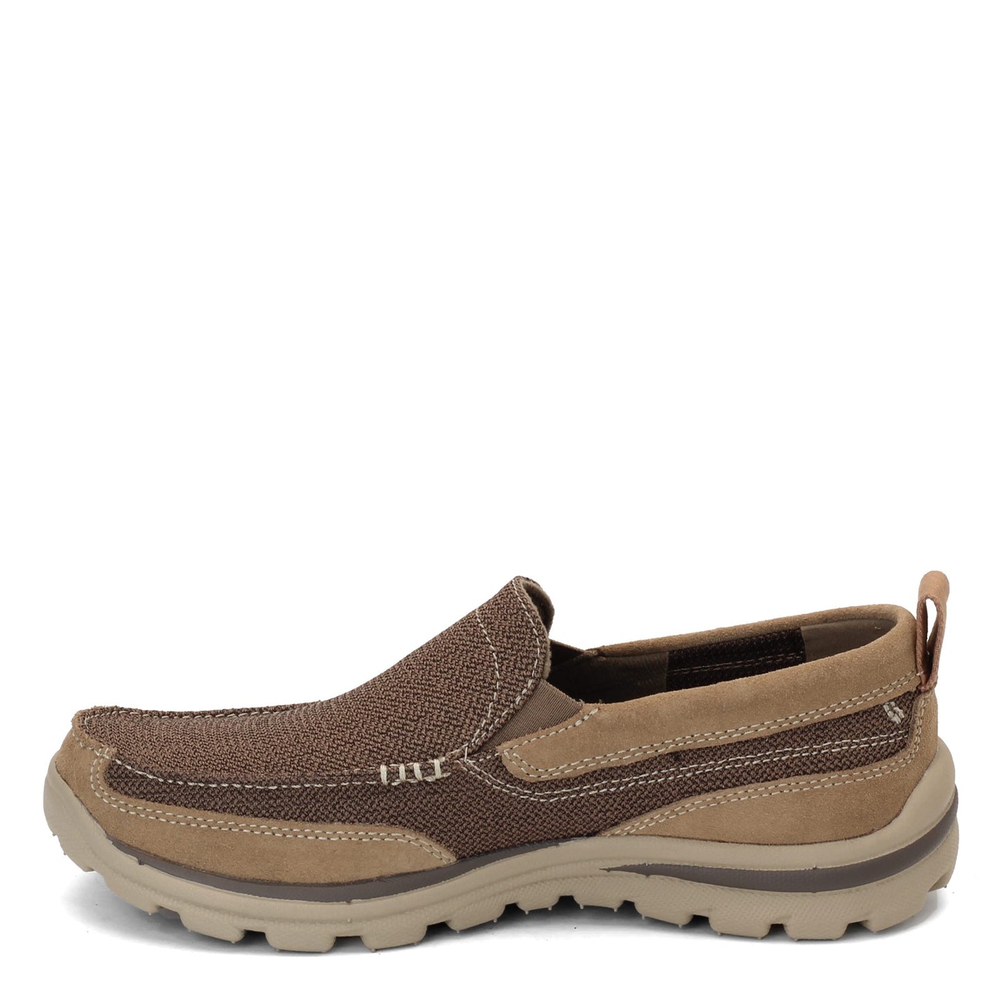 Peltz Shoes Men's Skechers Relaxed Fit: Superior - Milford Slip-On LIGHT BROWN 64365-LTBR