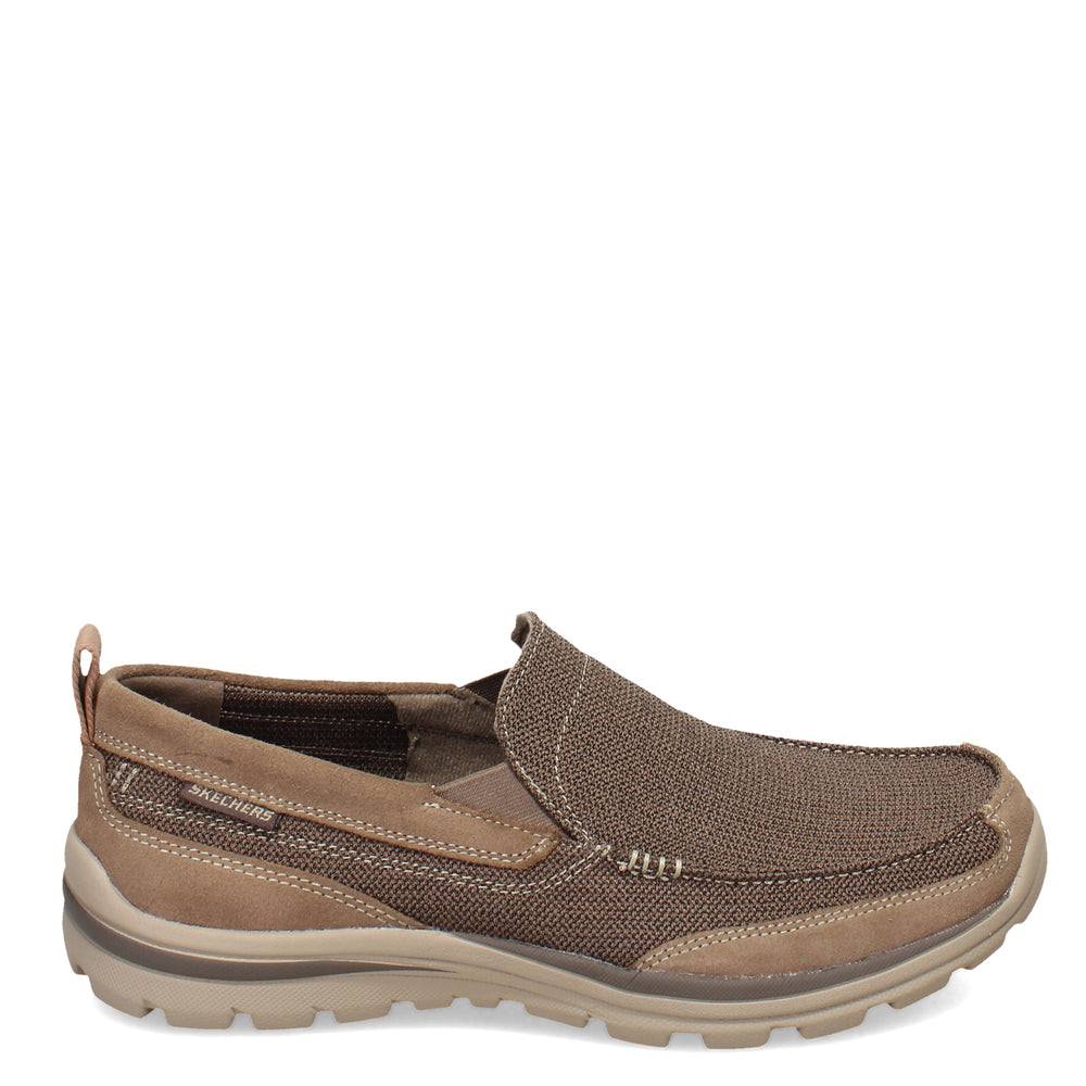 Skechers Men Sz 12 Milford Relaxed Fit Memory Foam Tan Loafer Shoes EUC Mens Skechers Superior Milford Relaxed Fit Loafer Slip-On  main image 3