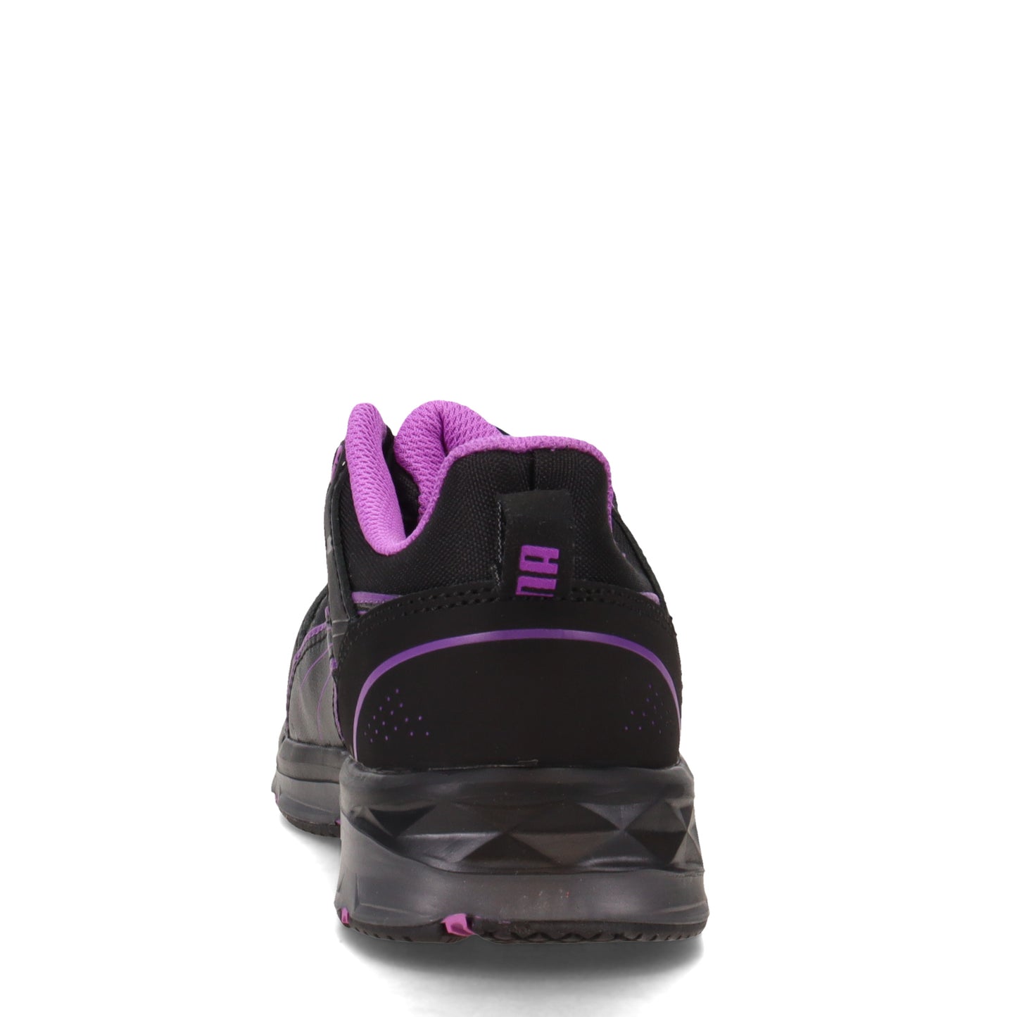 Peltz Shoes Women's Puma Safety Stepper 2.0 Low Work Shoe BLACK PURPLE 643955