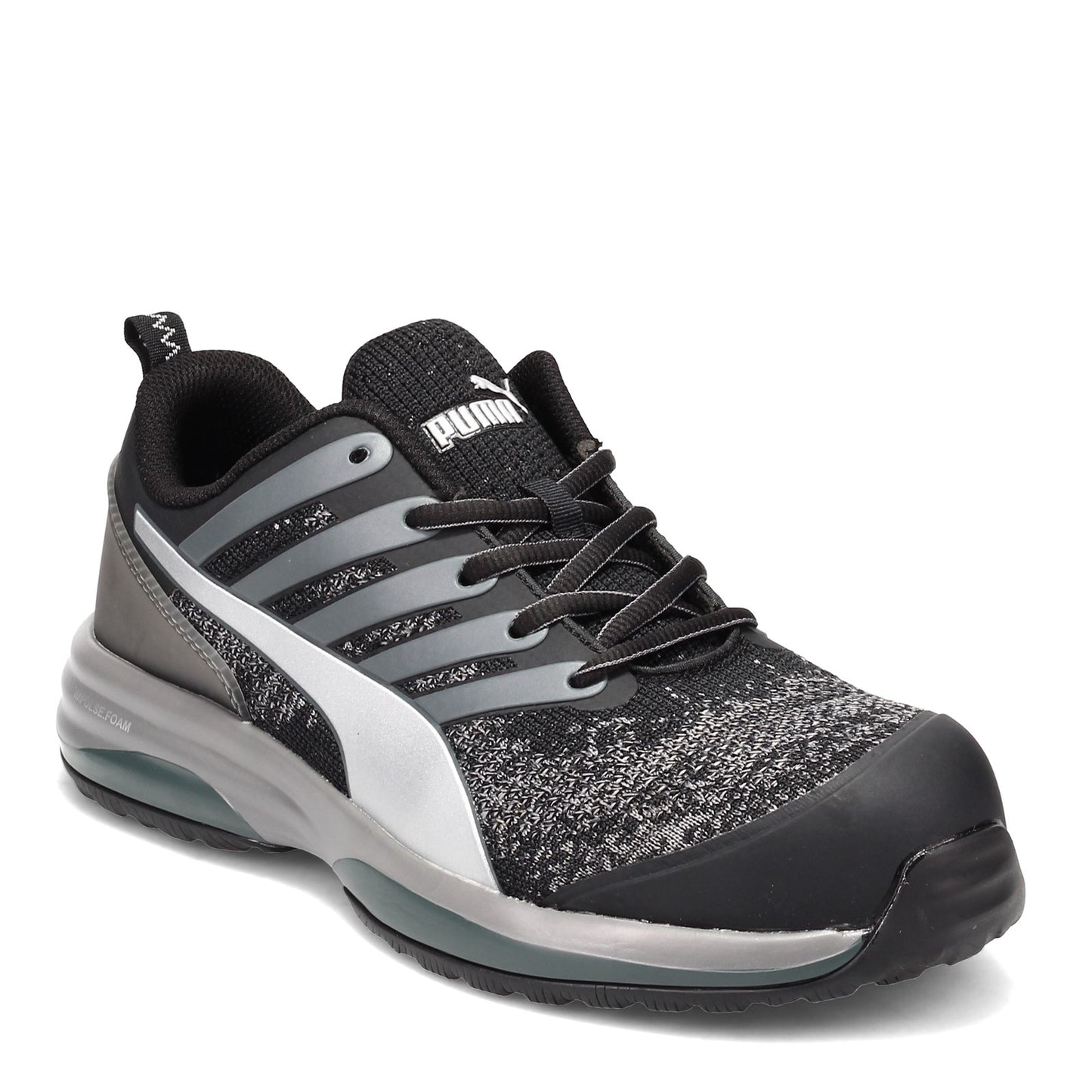 Peltz Shoes Men's Puma Safety Charge Low Work Shoe BLACK GREY 644545