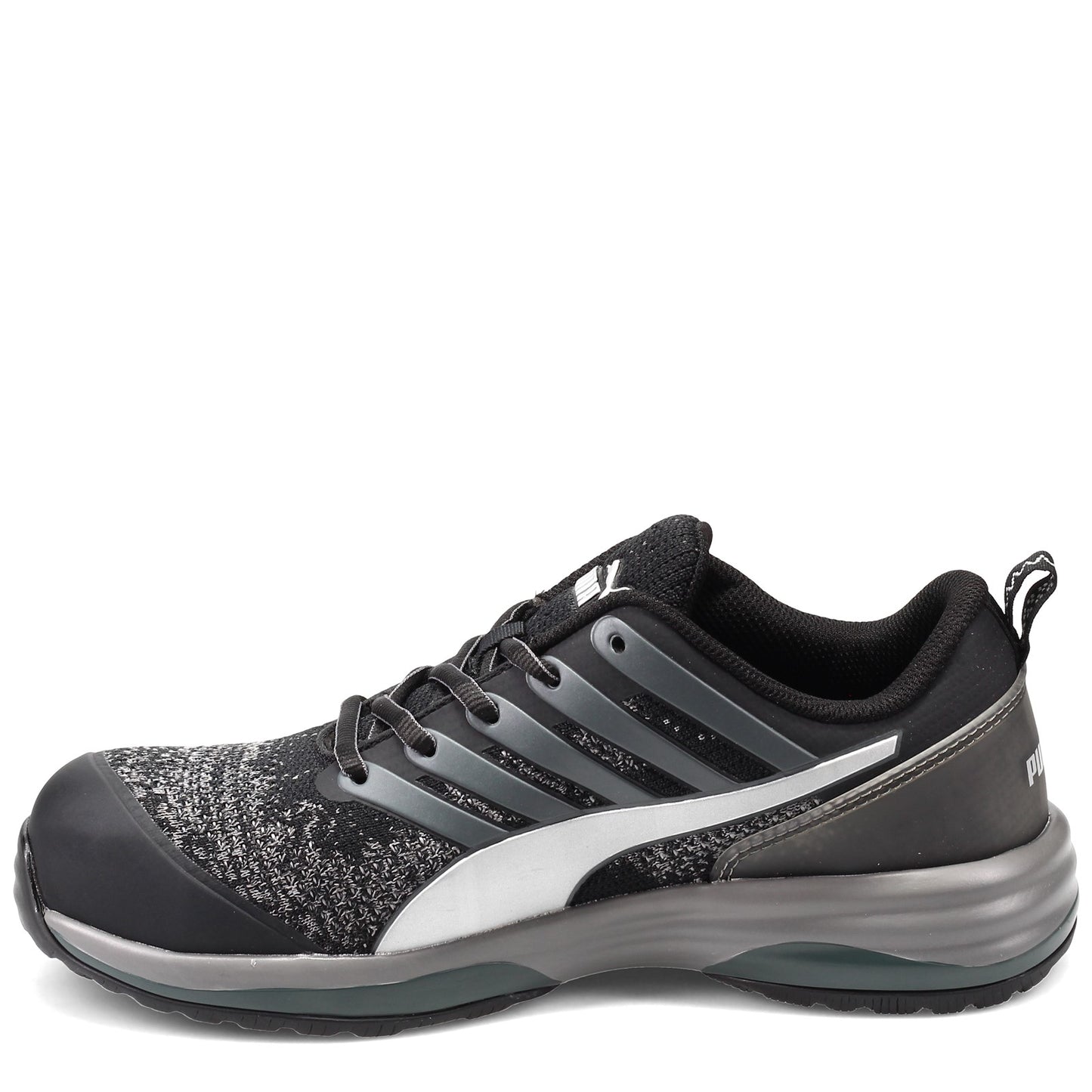 Peltz Shoes Men's Puma Safety Charge Low Work Shoe BLACK GREY 644545