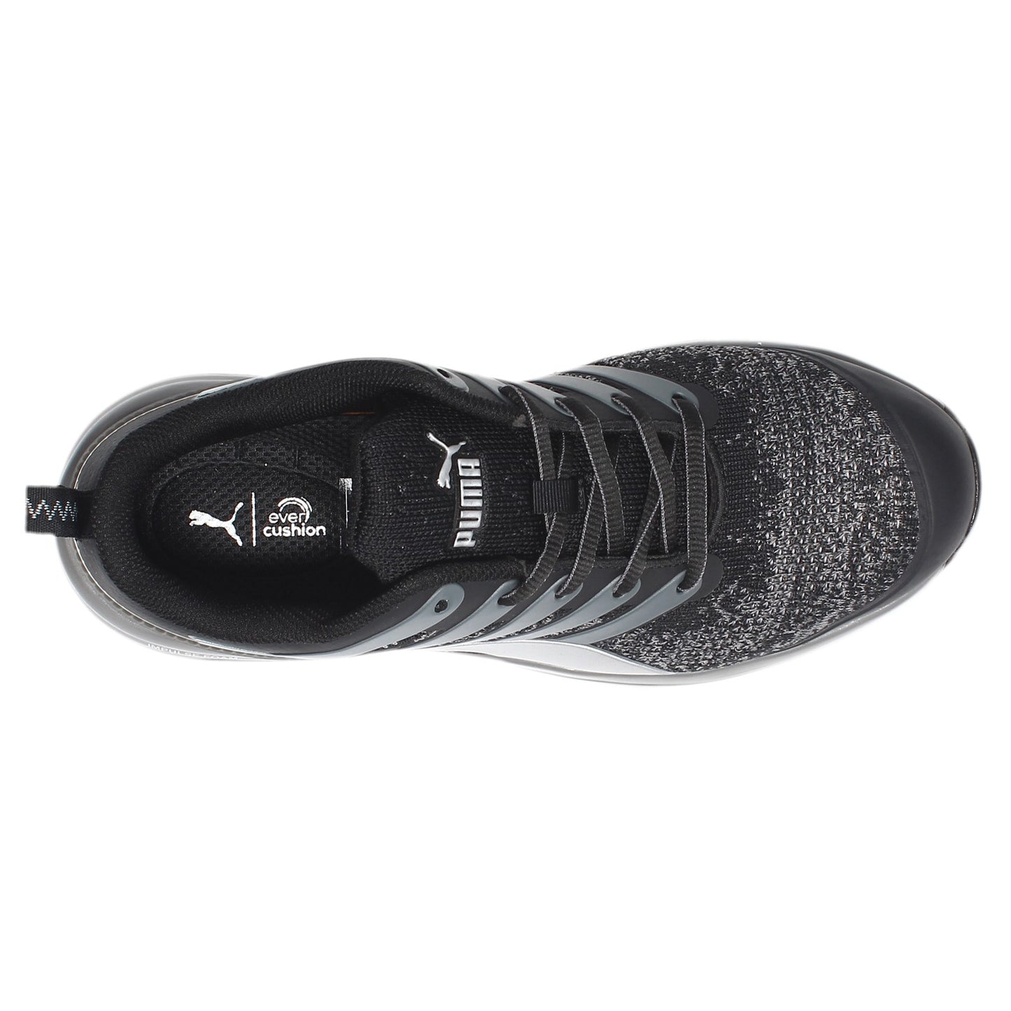 Peltz Shoes Men's Puma Safety Charge Low Work Shoe BLACK GREY 644545