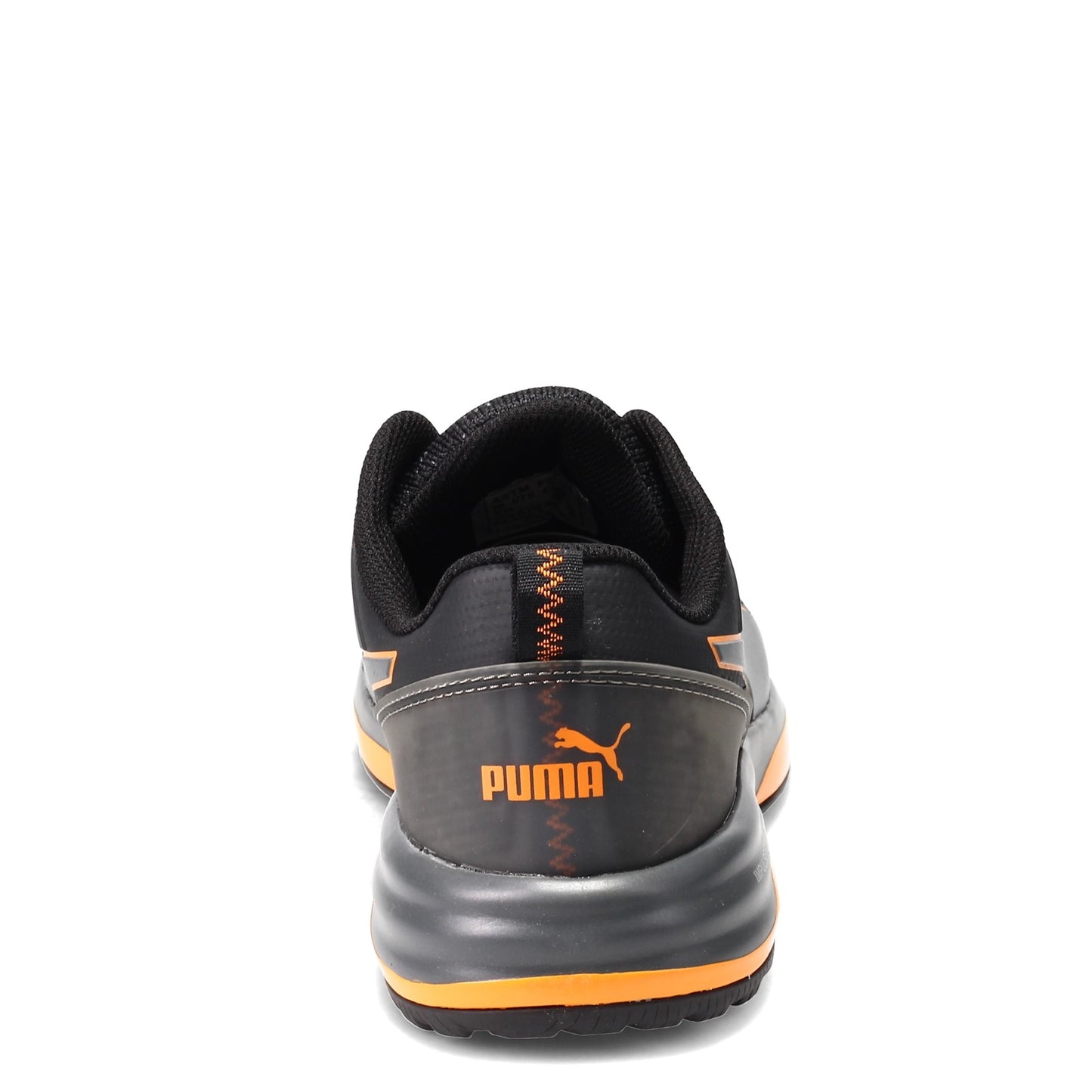 Peltz Shoes Men's Puma Charge Low Work Shoe BLACK ORANGE 644555