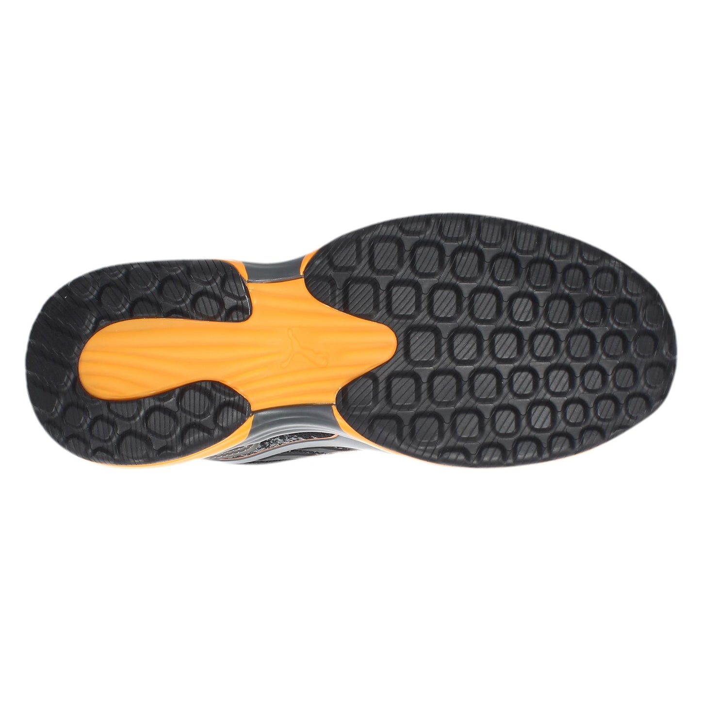 Peltz Shoes Men's Puma Charge Low Work Shoe BLACK ORANGE 644555