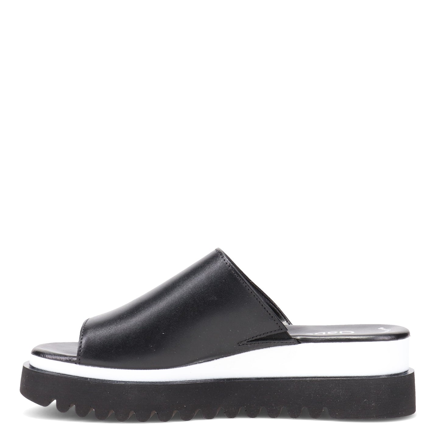 Peltz Shoes Women's Gabor Platform Slide 64.613 Sandal BLACK 64.613-27