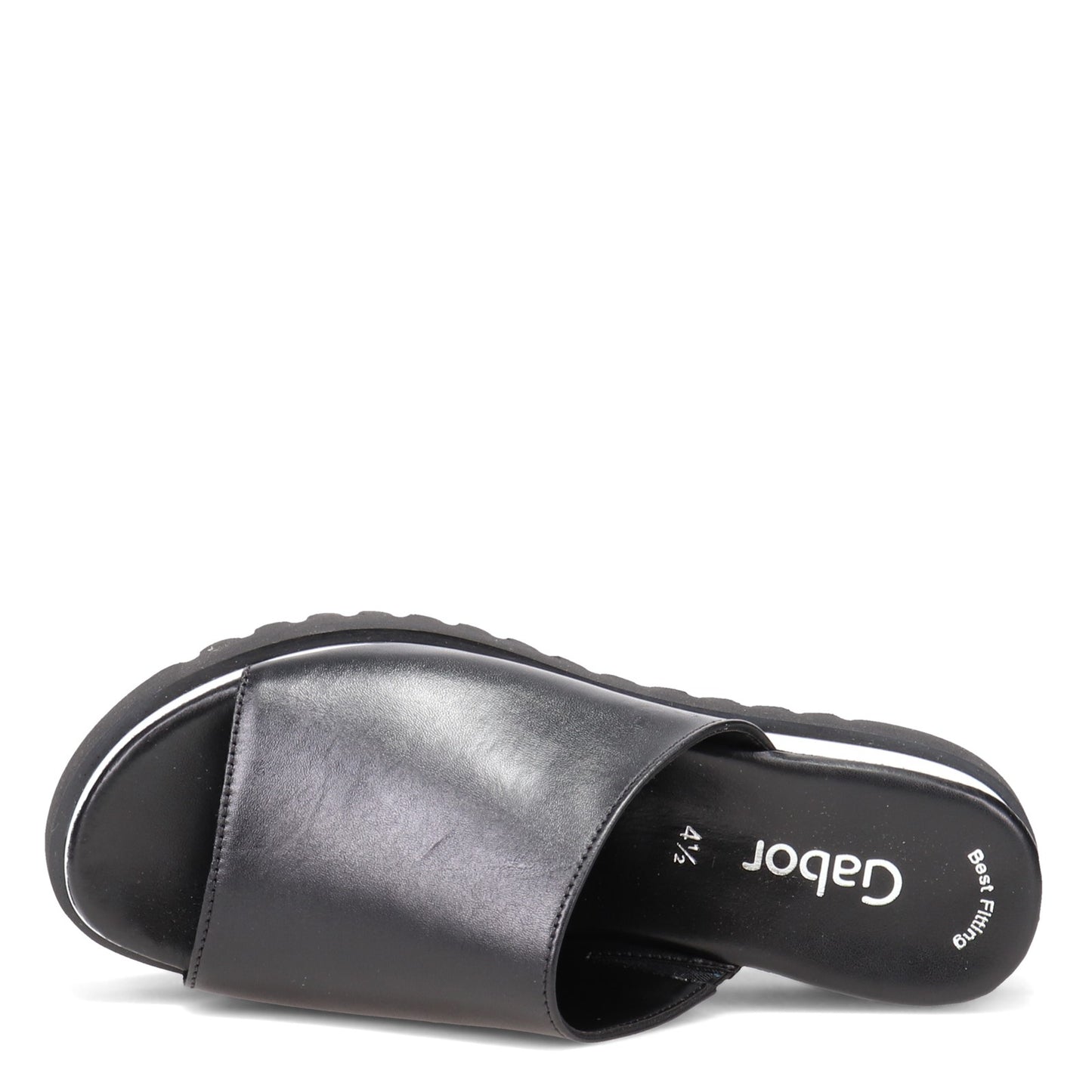 Peltz Shoes Women's Gabor Platform Slide 64.613 Sandal BLACK 64.613-27