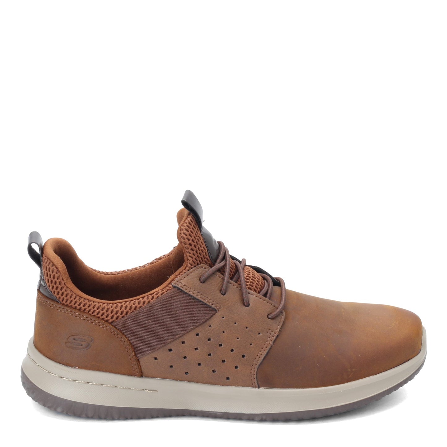 Peltz Shoes Men's Skechers Delson - Axton Sneaker - Wide Width BROWN 65870W-CDB