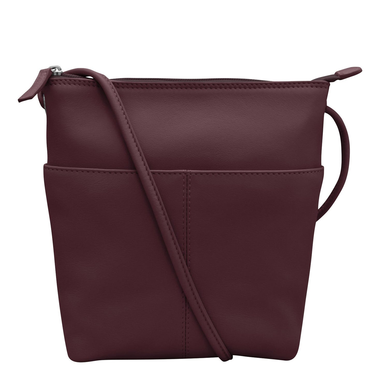 Peltz Shoes Women's ILI Midi Sac Crossbody Eggplant 6661-EGGPLANT