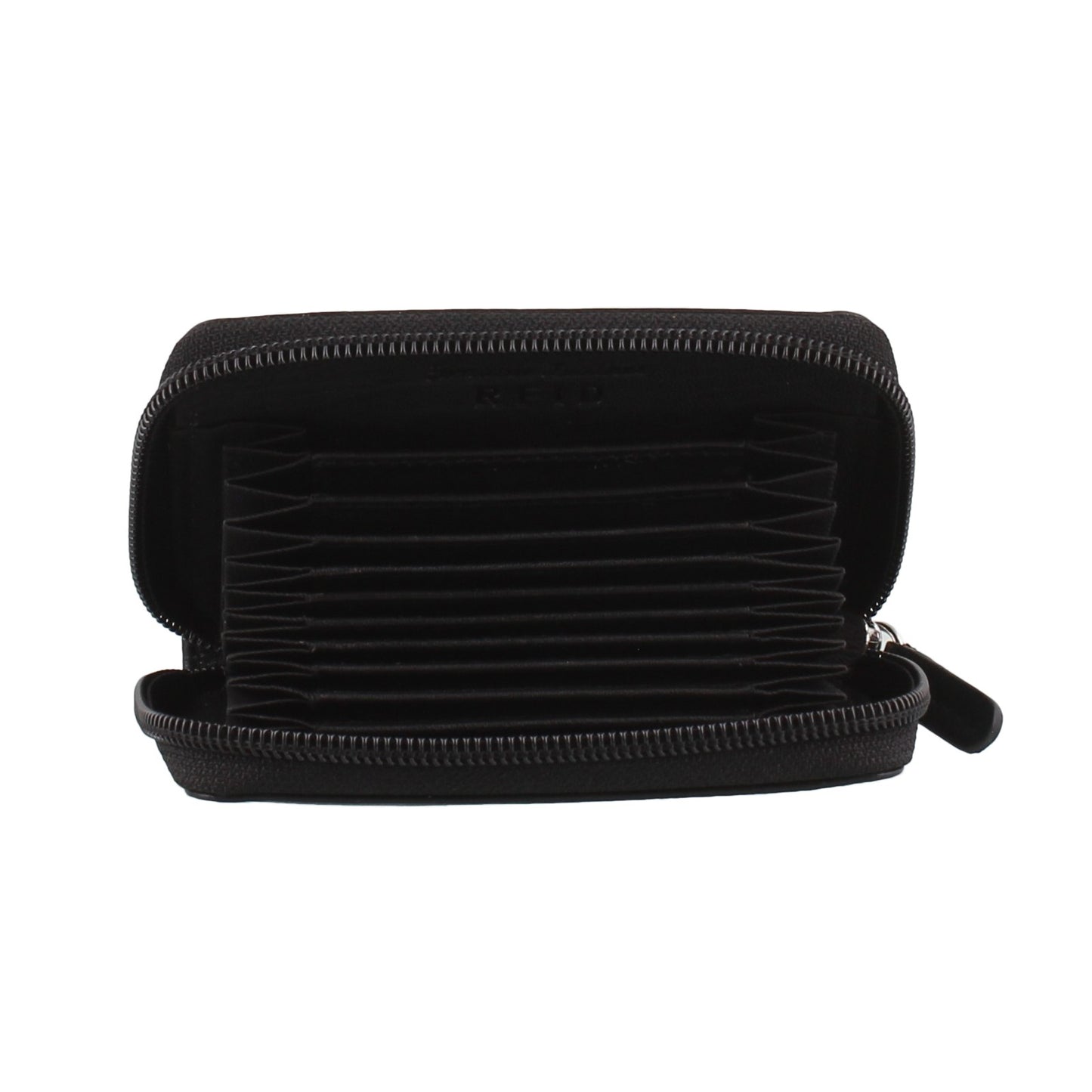 Peltz Shoes Women's ILI Expandable Credit Card Wallet Black 6711RFB-BLACK
