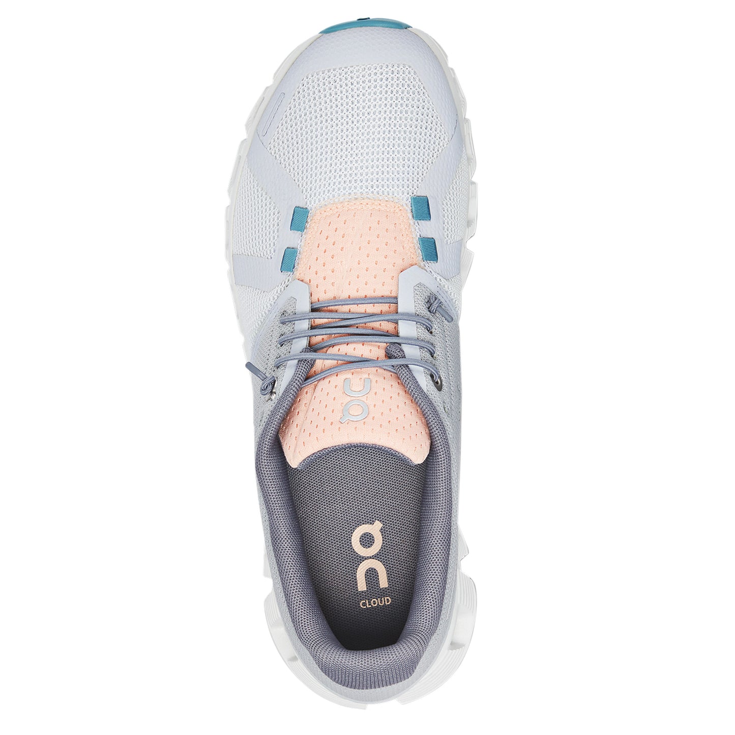 Peltz Shoes Women's On Running Cloud 5 Push Running Shoe GLACIER/UNDYED-WHITE 69.98353