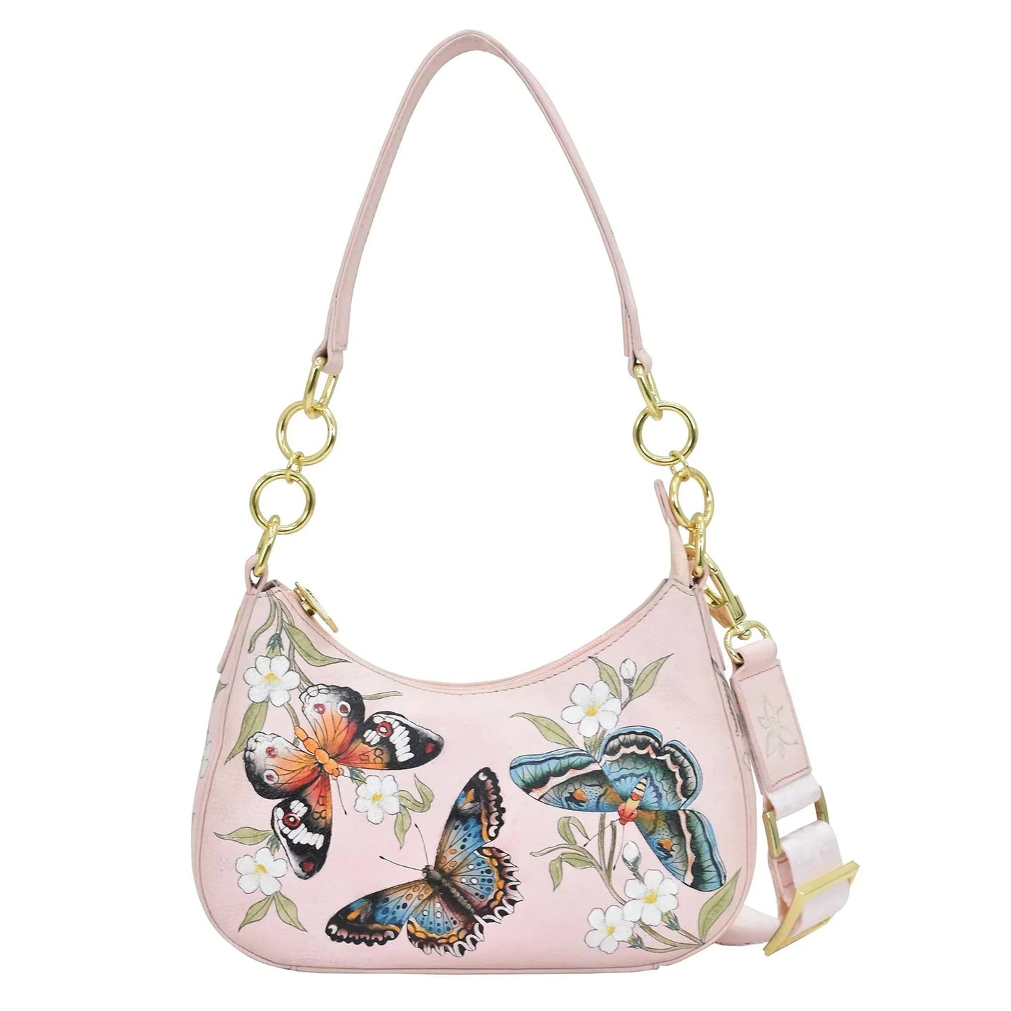Peltz Shoes Women's Anuschka Small Convertible Hobo Bag Butterfly Melody 701-BML