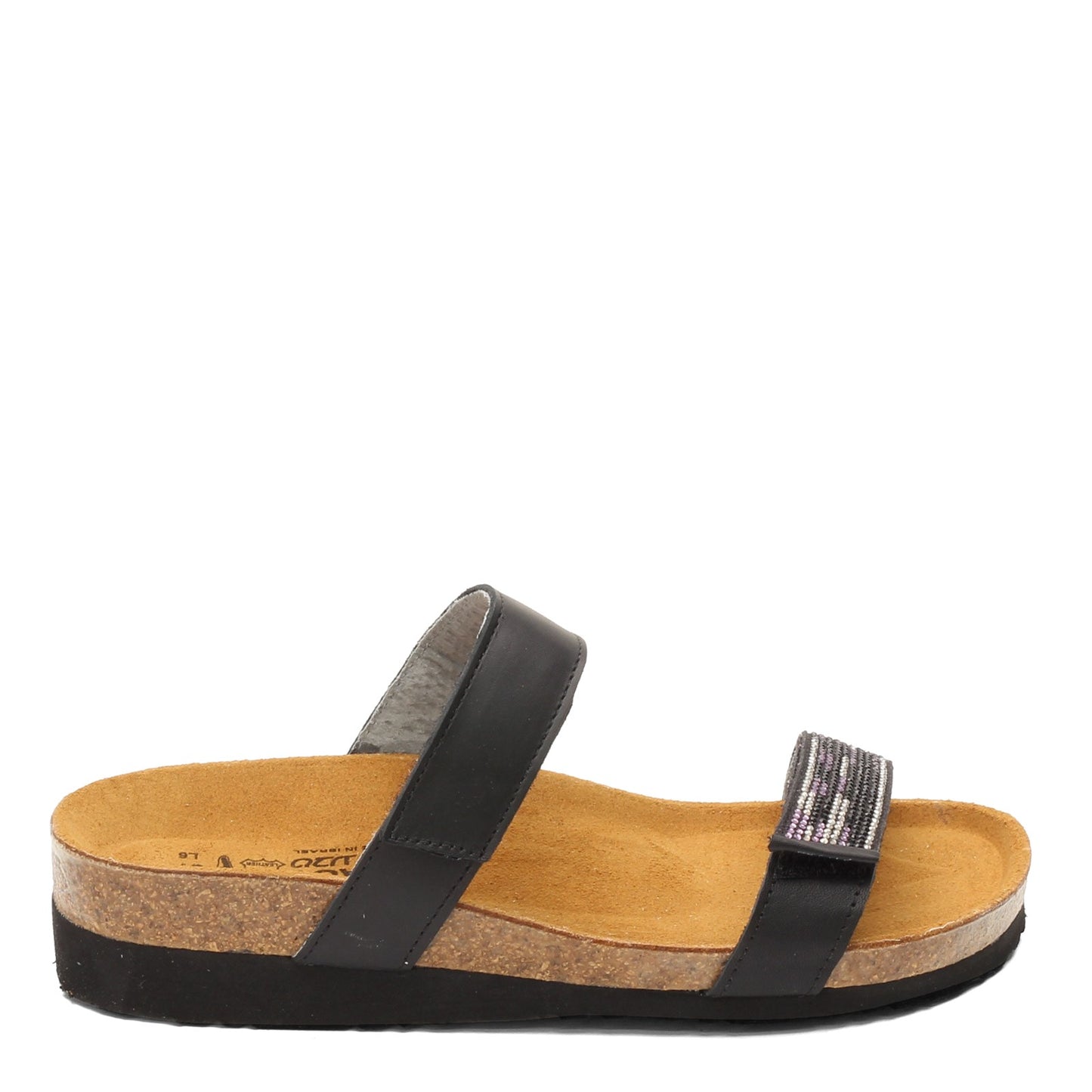 Peltz Shoes Women's Naot Indiana Sandal Black PURPLE 7223-NZD