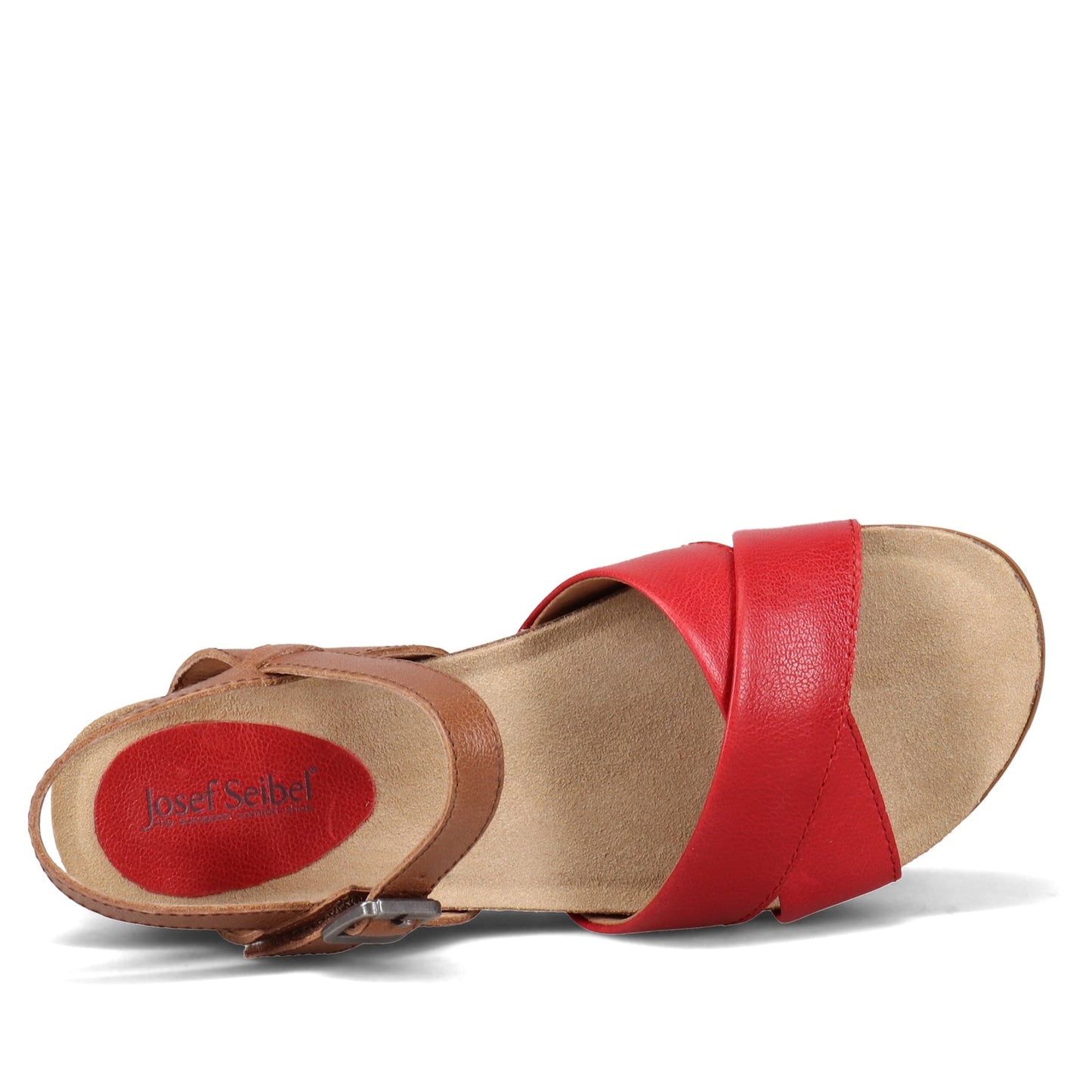 Peltz Shoes Women's Josef Seibel Clea 10 Sandal RED 72810-128401