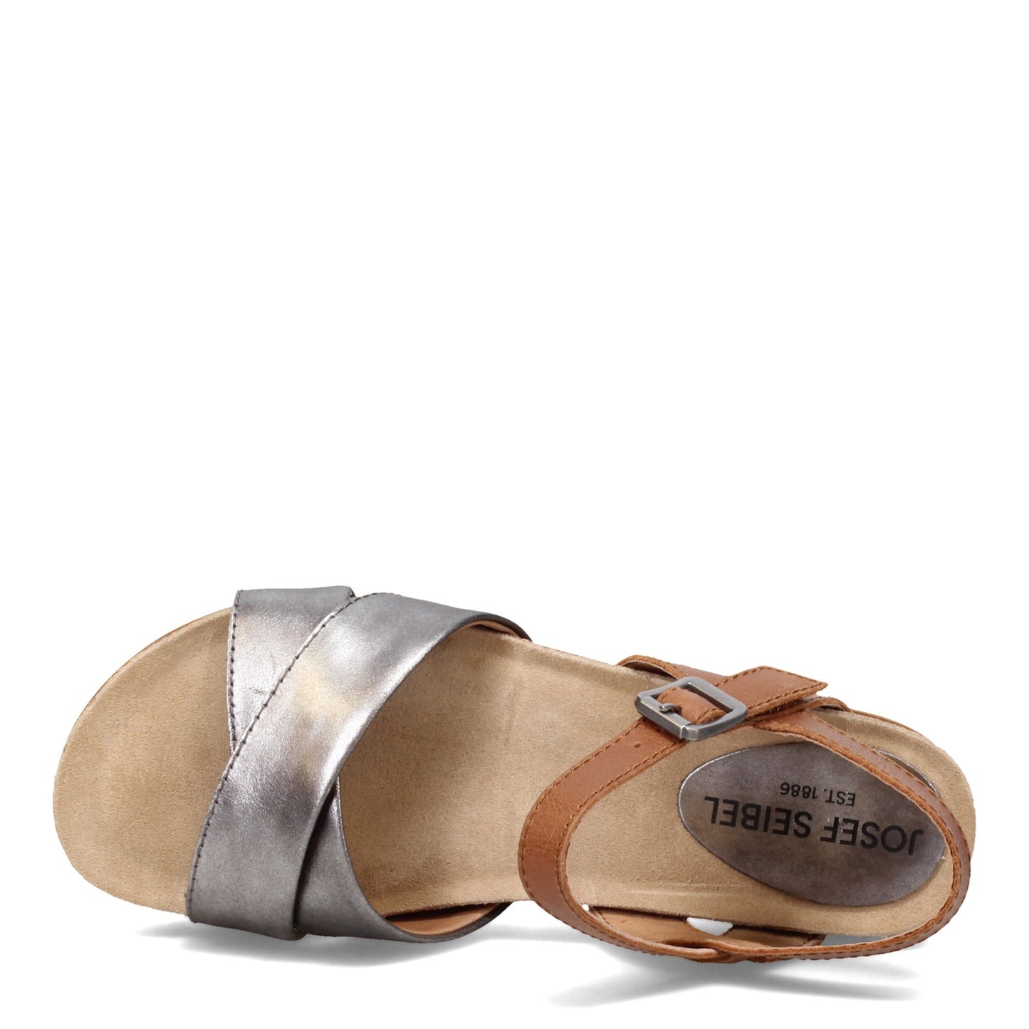 Peltz Shoes Women's Josef Seibel Clea 10 Sandal ANTHRACITE 72810-33701