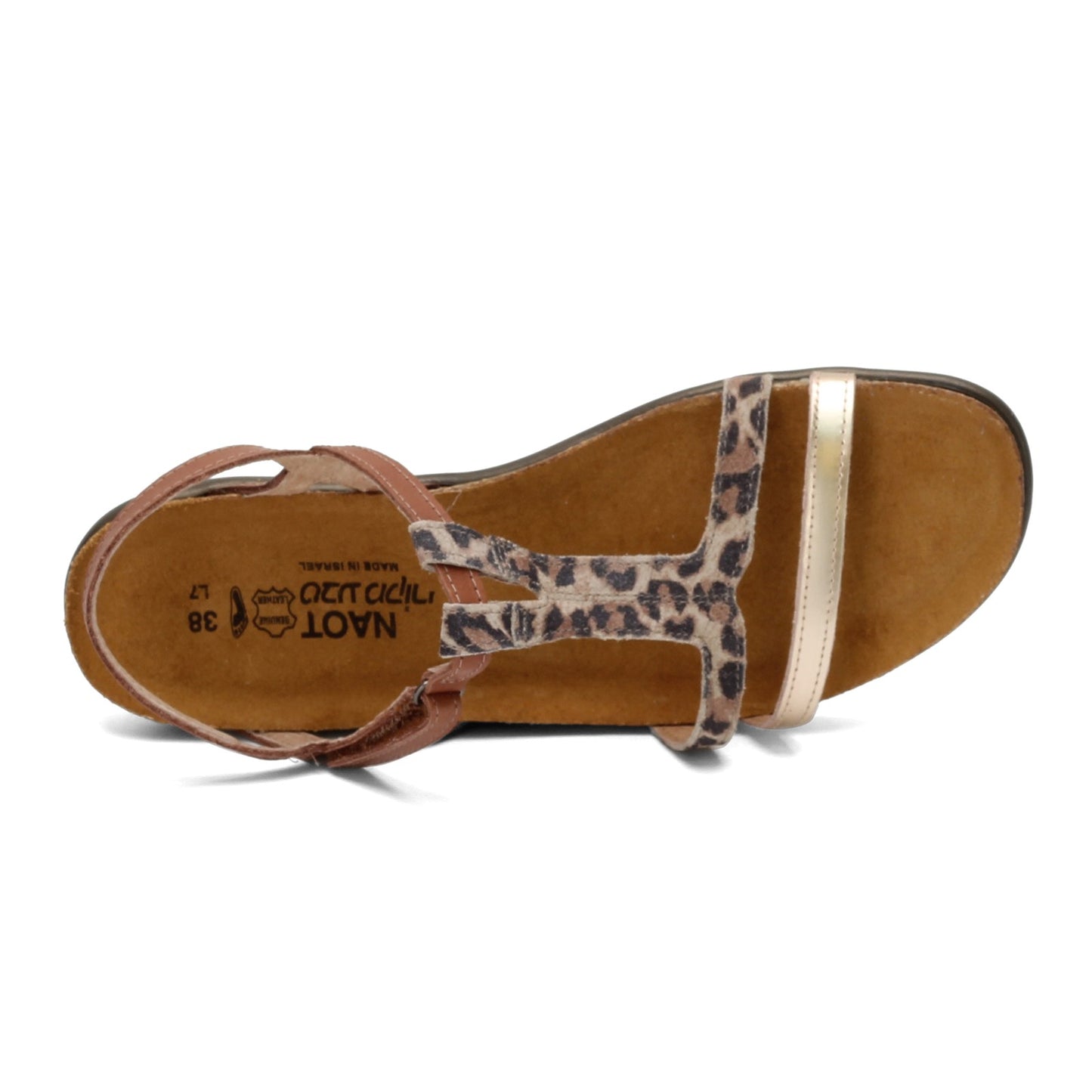 Peltz Shoes Women's Naot Judith Sandal Tan LEOPARD 7349-RCV