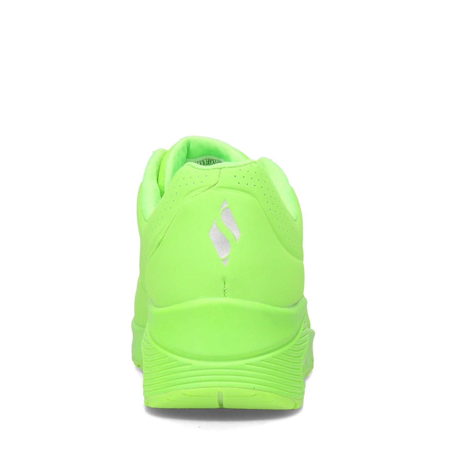 Peltz Shoes Women's Skechers Street Uno - Neon Nights Sneaker - Wide Width Lemon/Green 73667W-LMGN