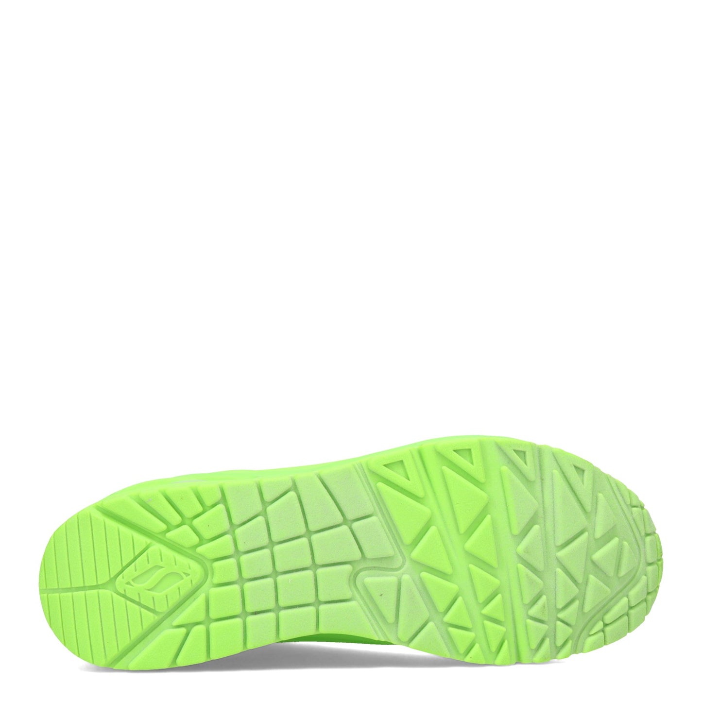 Peltz Shoes Women's Skechers Street Uno - Neon Nights Sneaker - Wide Width Lemon/Green 73667W-LMGN