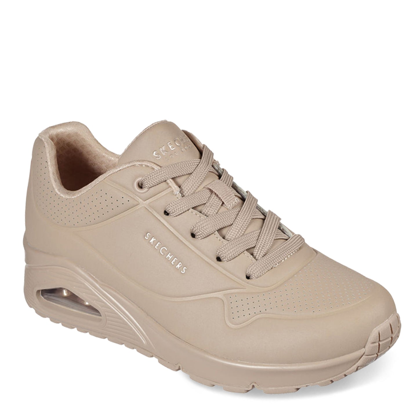 Peltz Shoes Women's Skechers Street Uno - Stand on Air Sneaker Sand 73690-SND