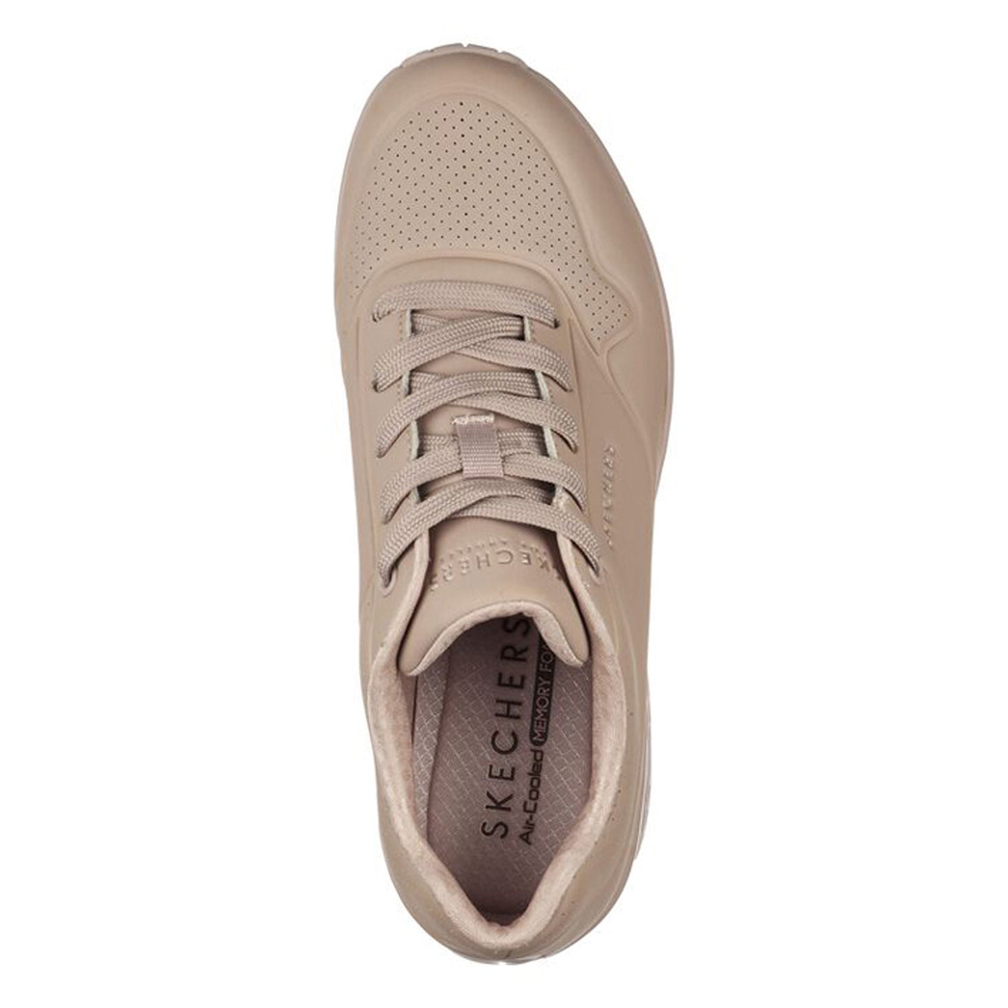 Peltz Shoes Women's Skechers Street Uno - Stand on Air Sneaker Sand 73690-SND