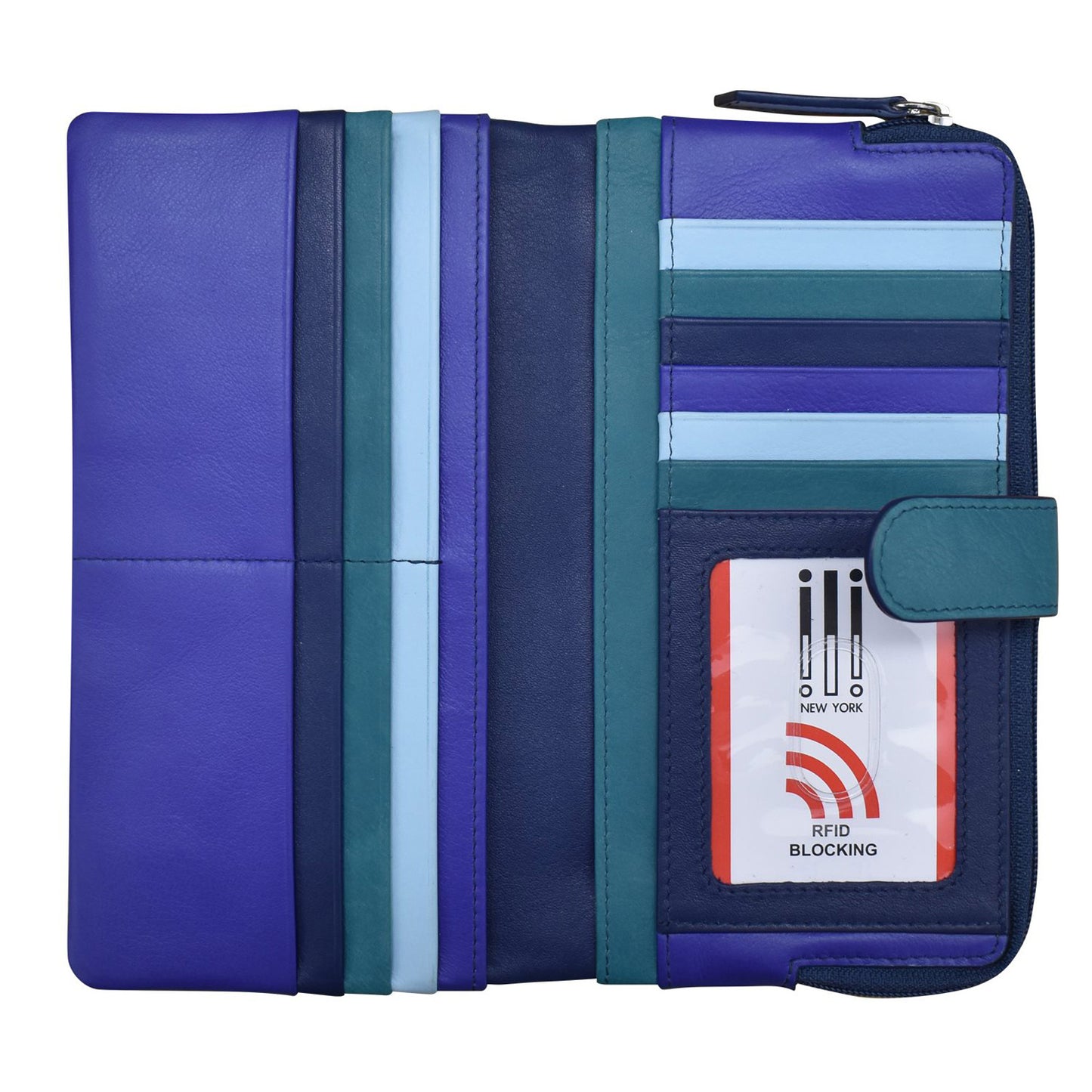 Peltz Shoes Women's ILI Smartphone Wallet Denim Multi 7420-DENIM MULTI