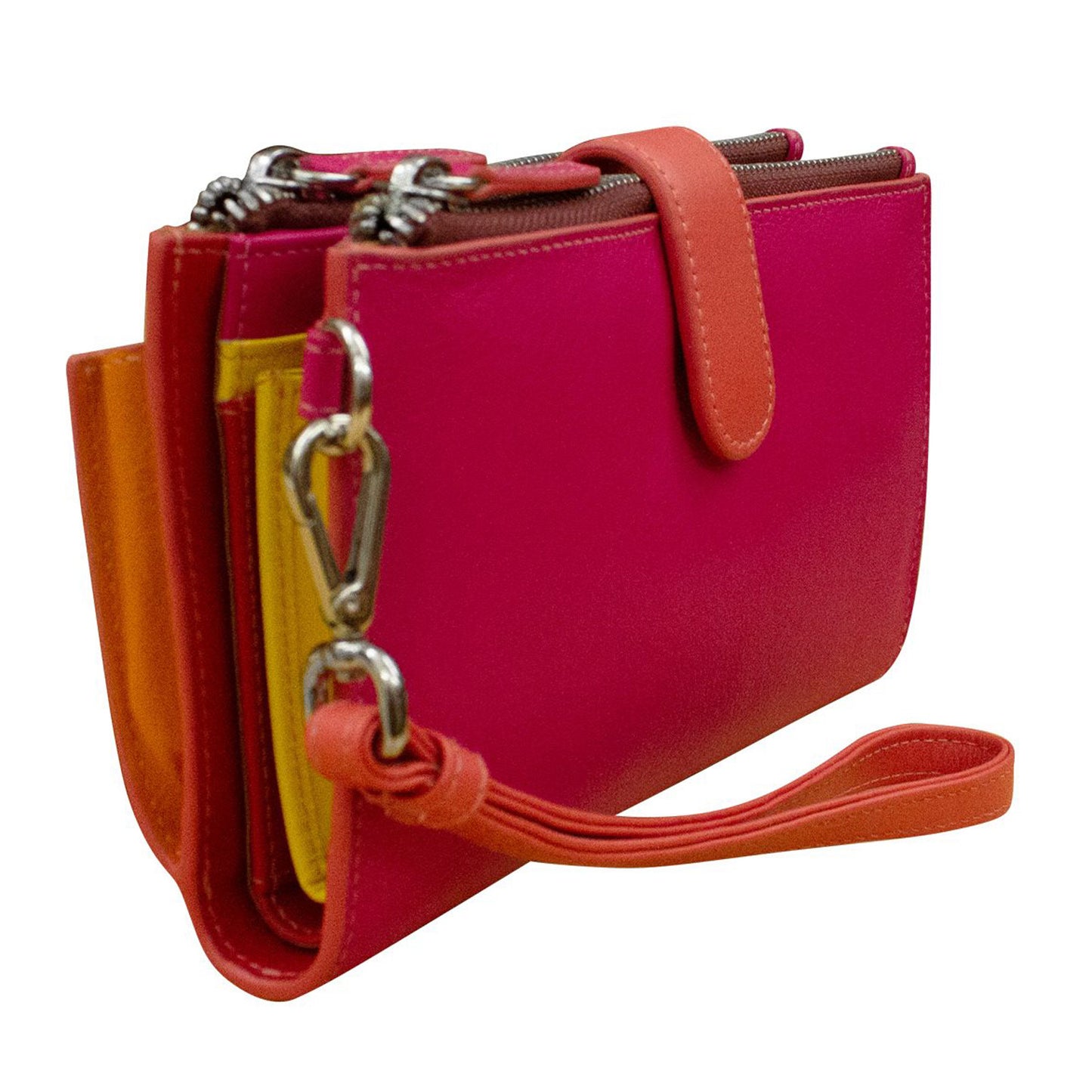 Peltz Shoes Women's ILI Phone Wallet Clutch Sunset Multi 7422-SUNSET