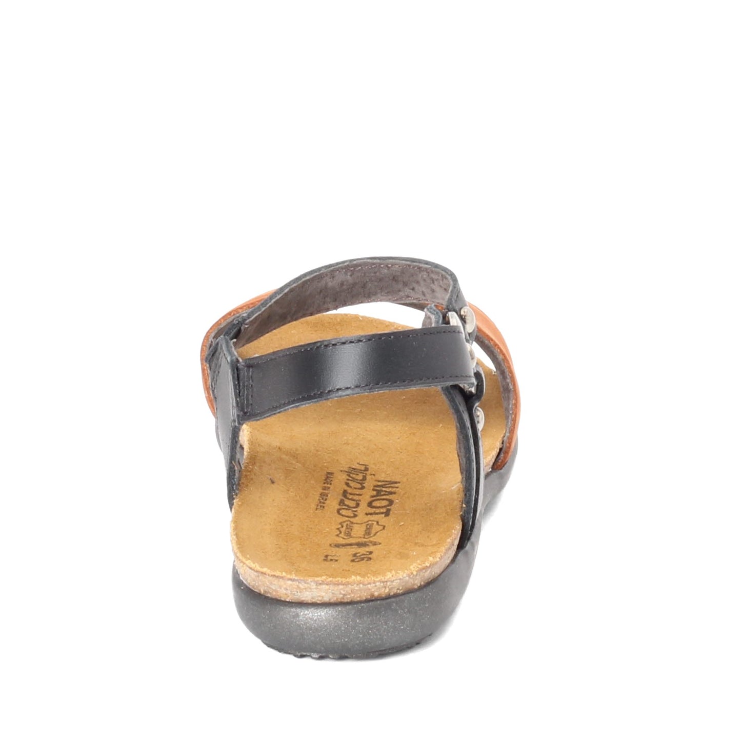 Peltz Shoes Women's Naot Sabrina Sandal BLACK TAN 7437-S6A