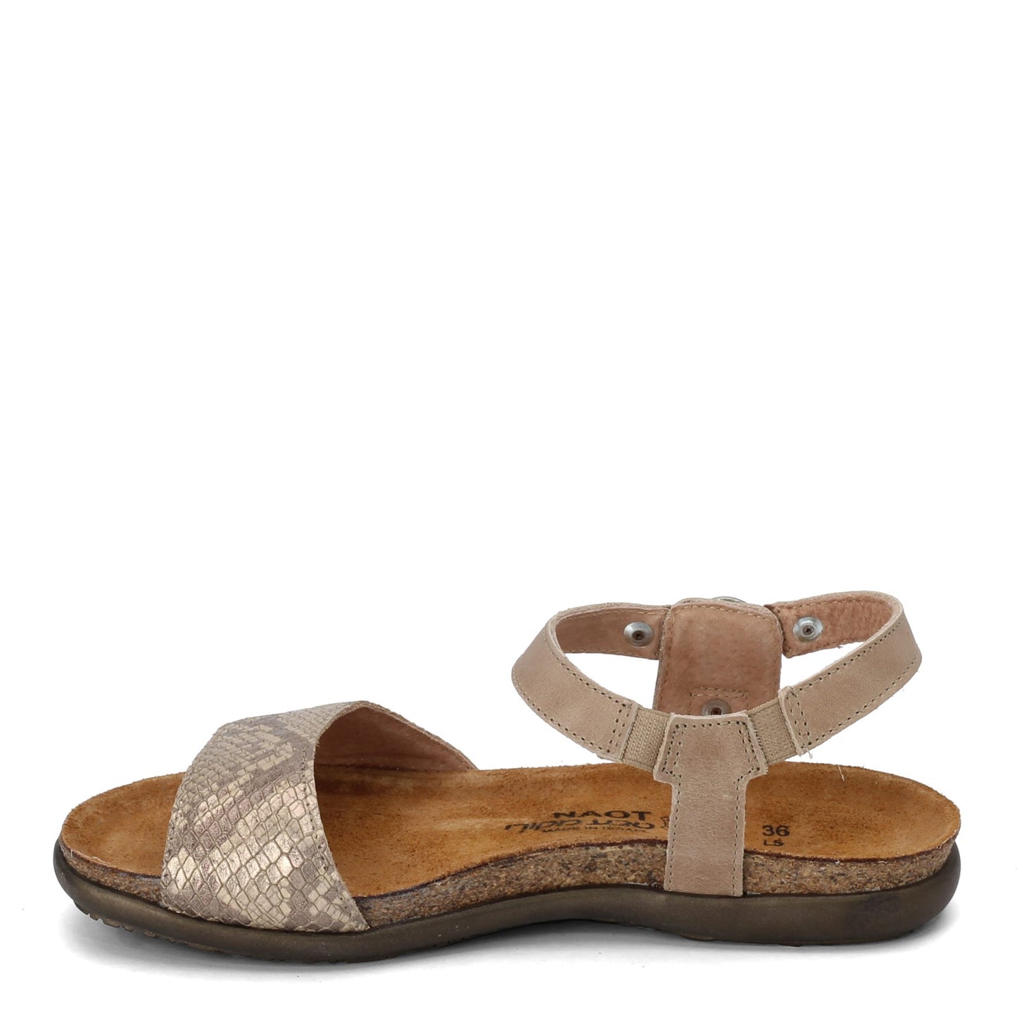 Peltz Shoes Women's Naot Sabrina Sandal NATURAL SNAKE 7437-YE9