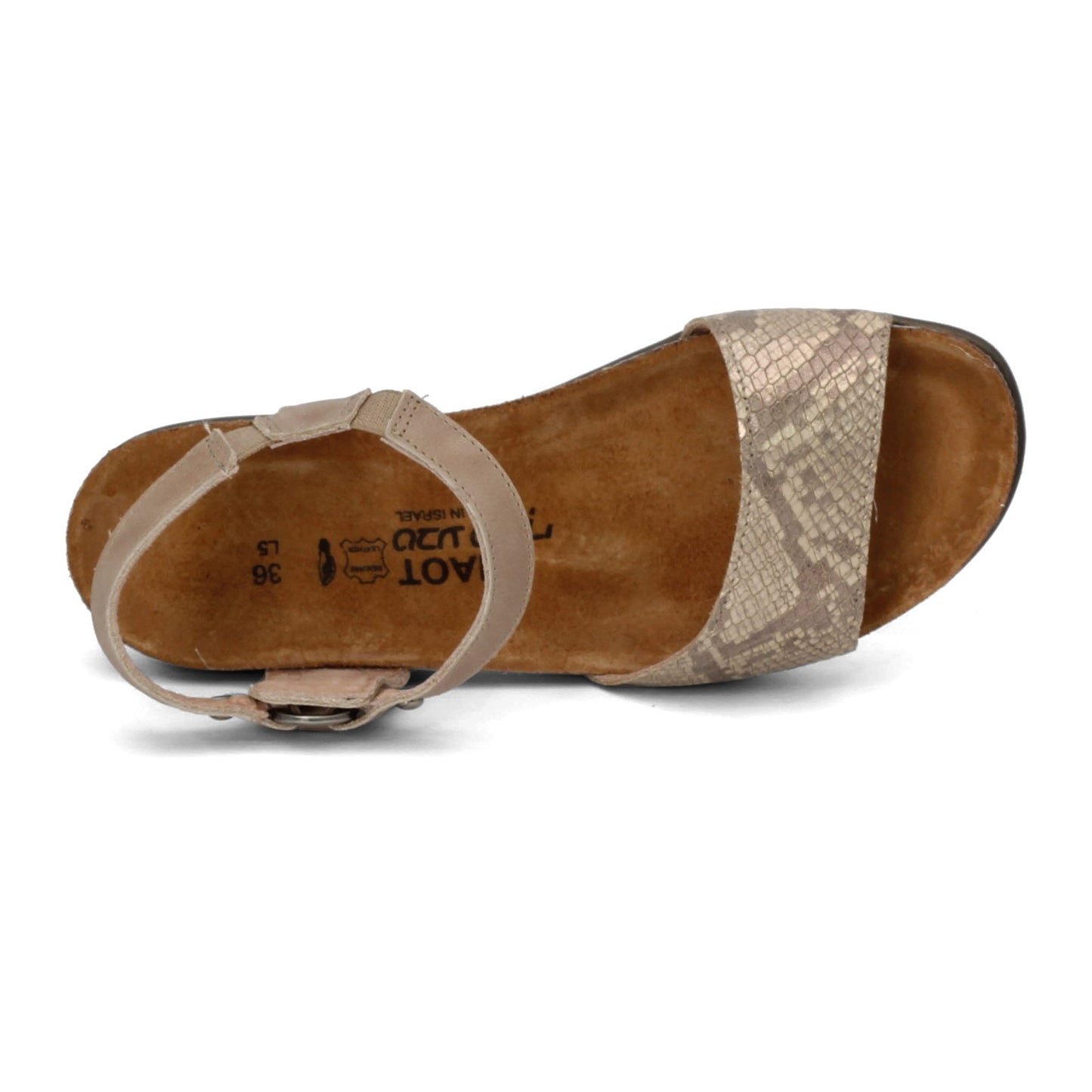 Peltz Shoes Women's Naot Sabrina Sandal NATURAL SNAKE 7437-YE9