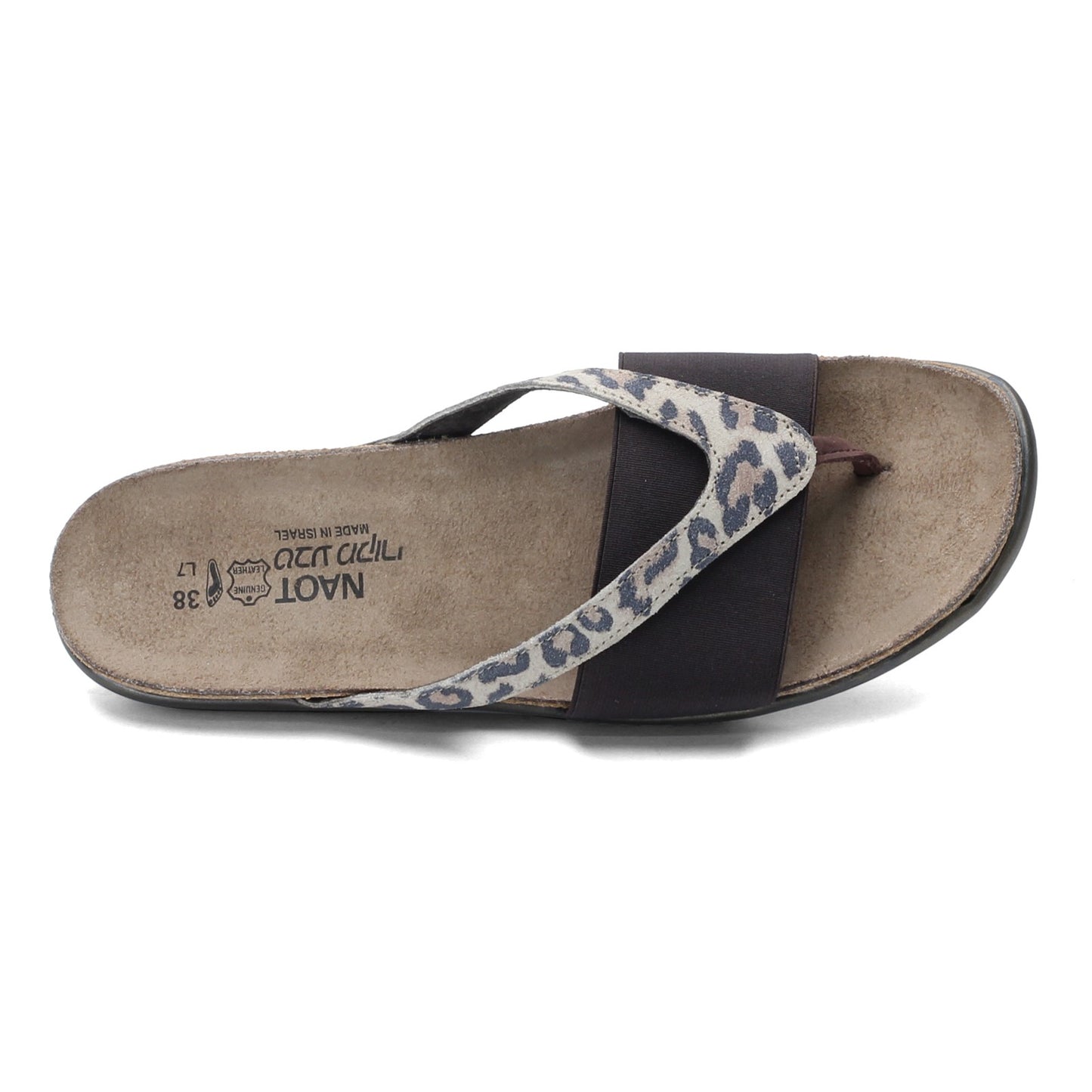 Peltz Shoes Women's Naot Penelope Sandal Brown CHEETAH 7442-SJA