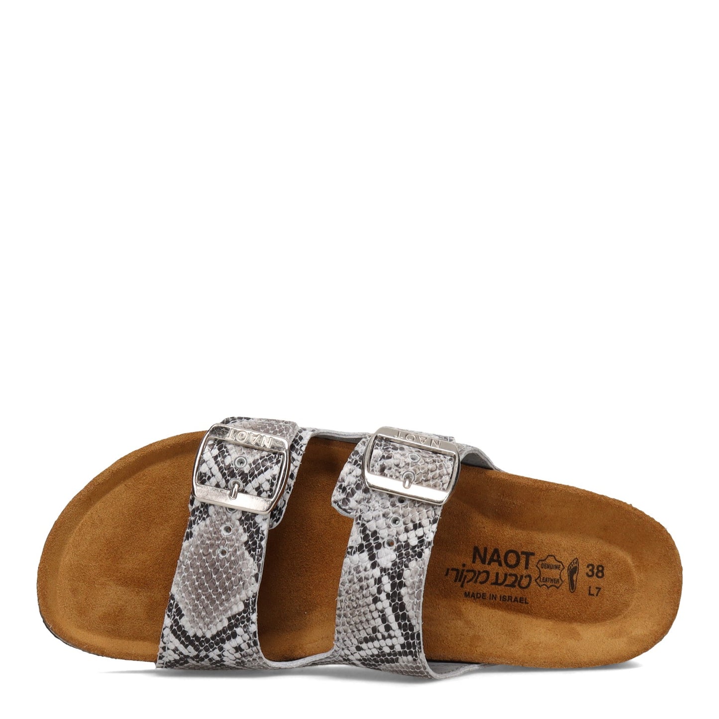 Peltz Shoes Women's Naot Santa Barbara Slide Sandal GREY MULTI 7500-BAC