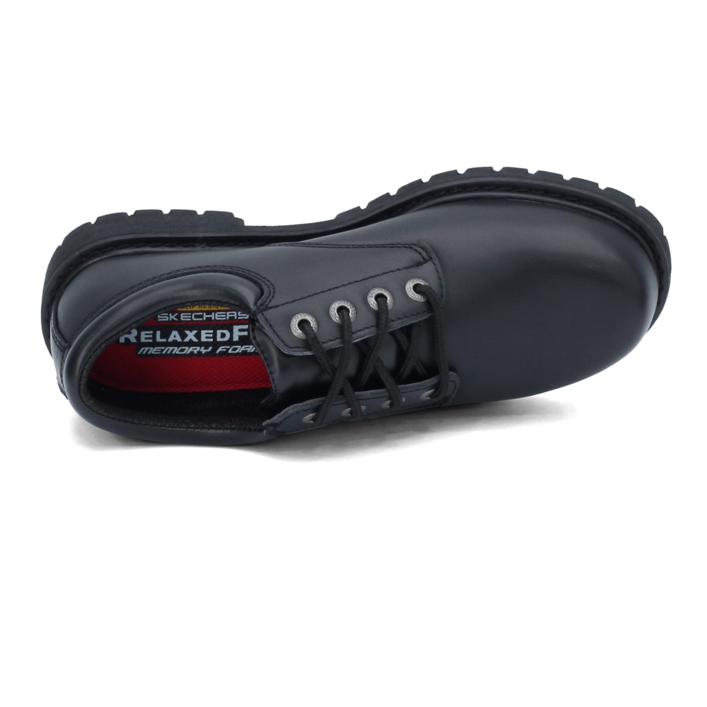 Peltz Shoes Men's Skechers Cottonwood Elks SR Work Shoe - Wide Width BLACK 77041EW-BLK