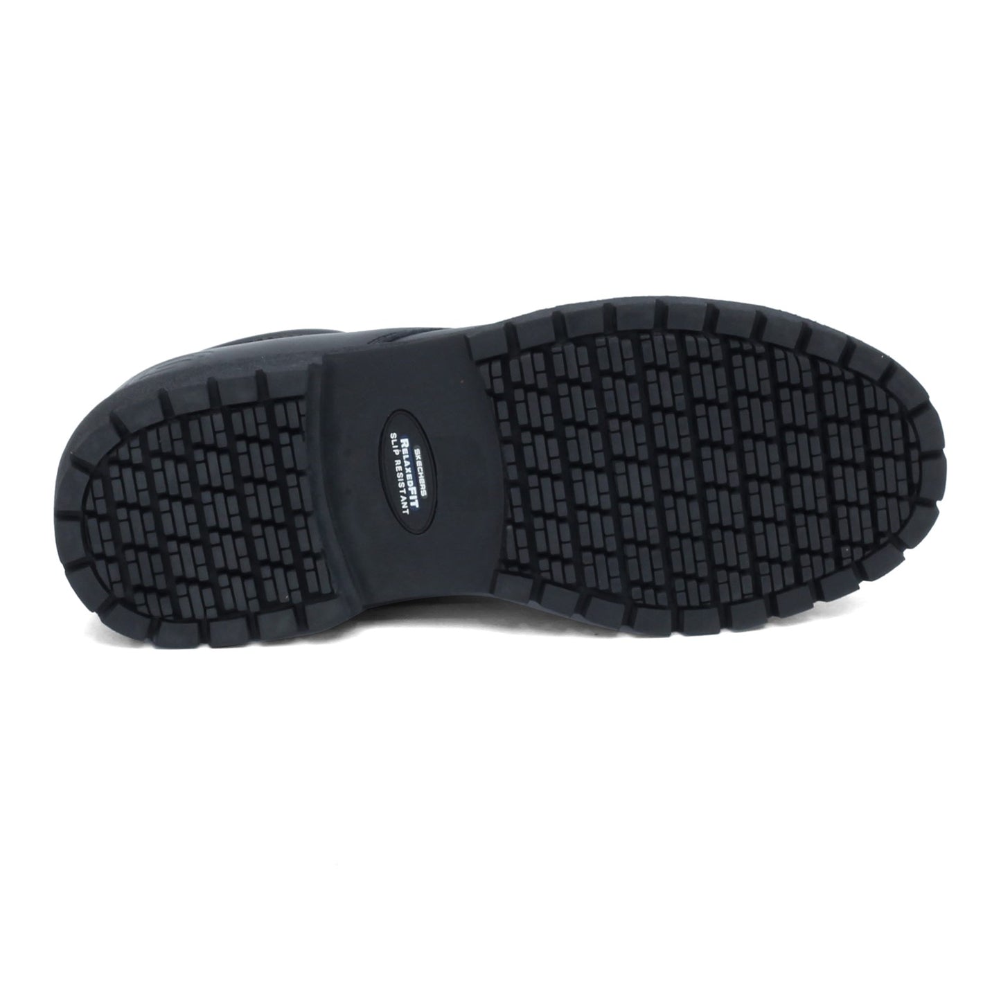 Peltz Shoes Men's Skechers Cottonwood Elks SR Work Shoe - Wide Width BLACK 77041EW-BLK