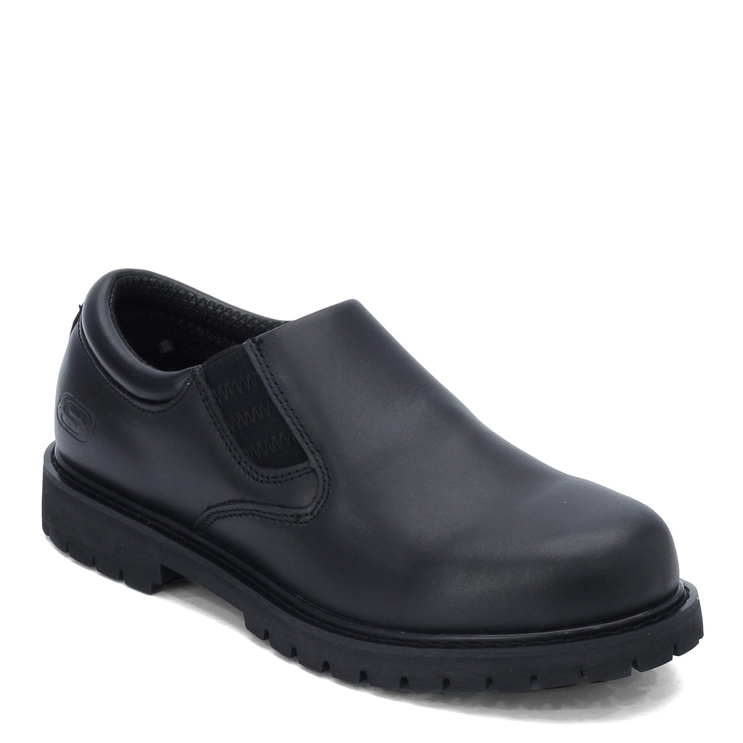 Peltz Shoes Men's Skechers Cottonwood Goddard SR Work Shoe - Wide Width BLACK 77046EW-BLK