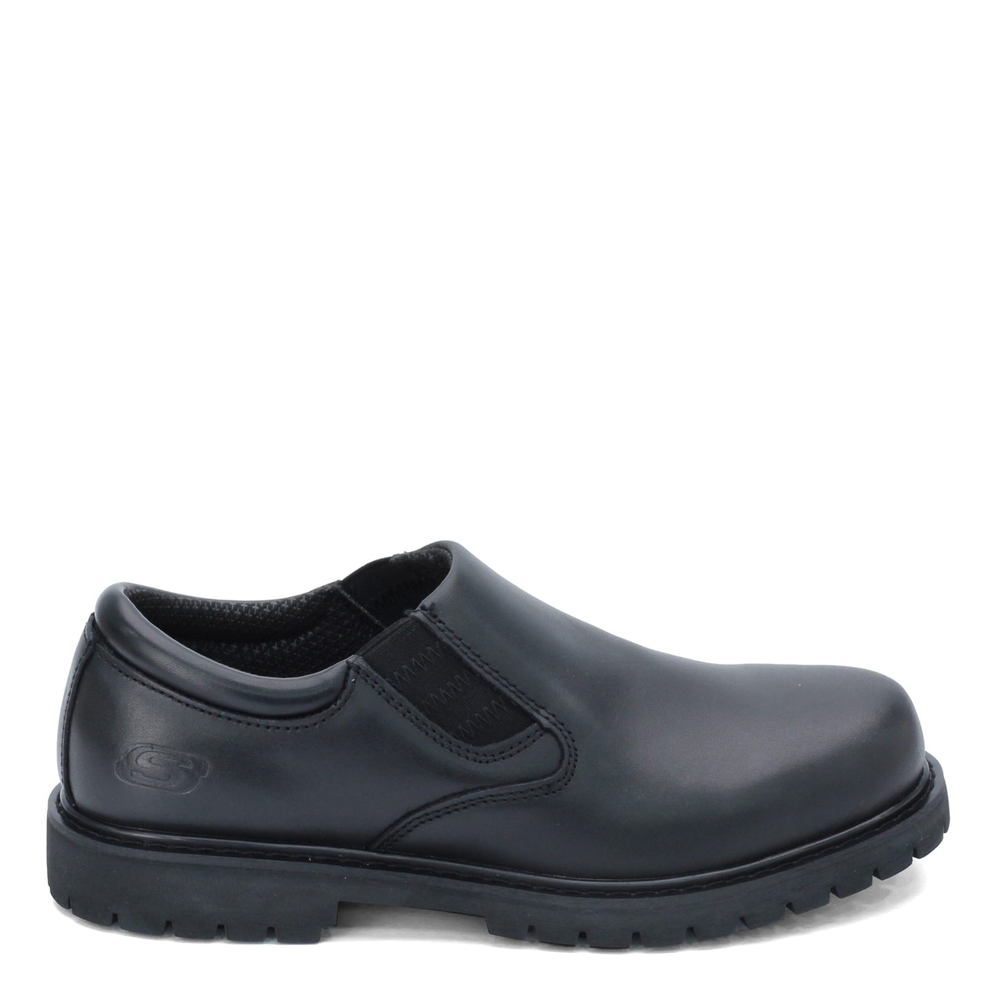 Peltz Shoes Men's Skechers Cottonwood Goddard SR Work Shoe - Wide Width BLACK 77046EW-BLK