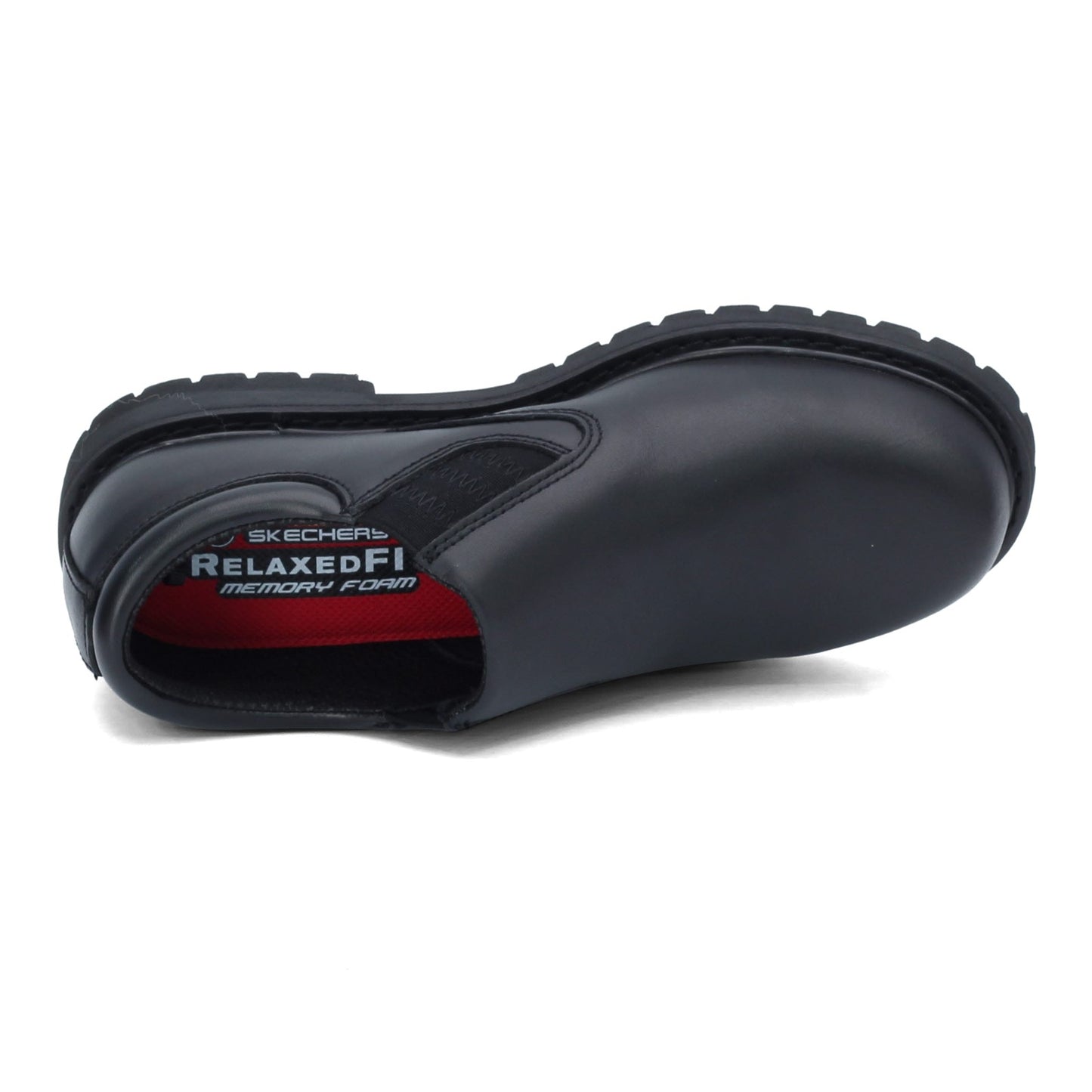 Peltz Shoes Men's Skechers Cottonwood Goddard SR Work Shoe - Wide Width BLACK 77046EW-BLK
