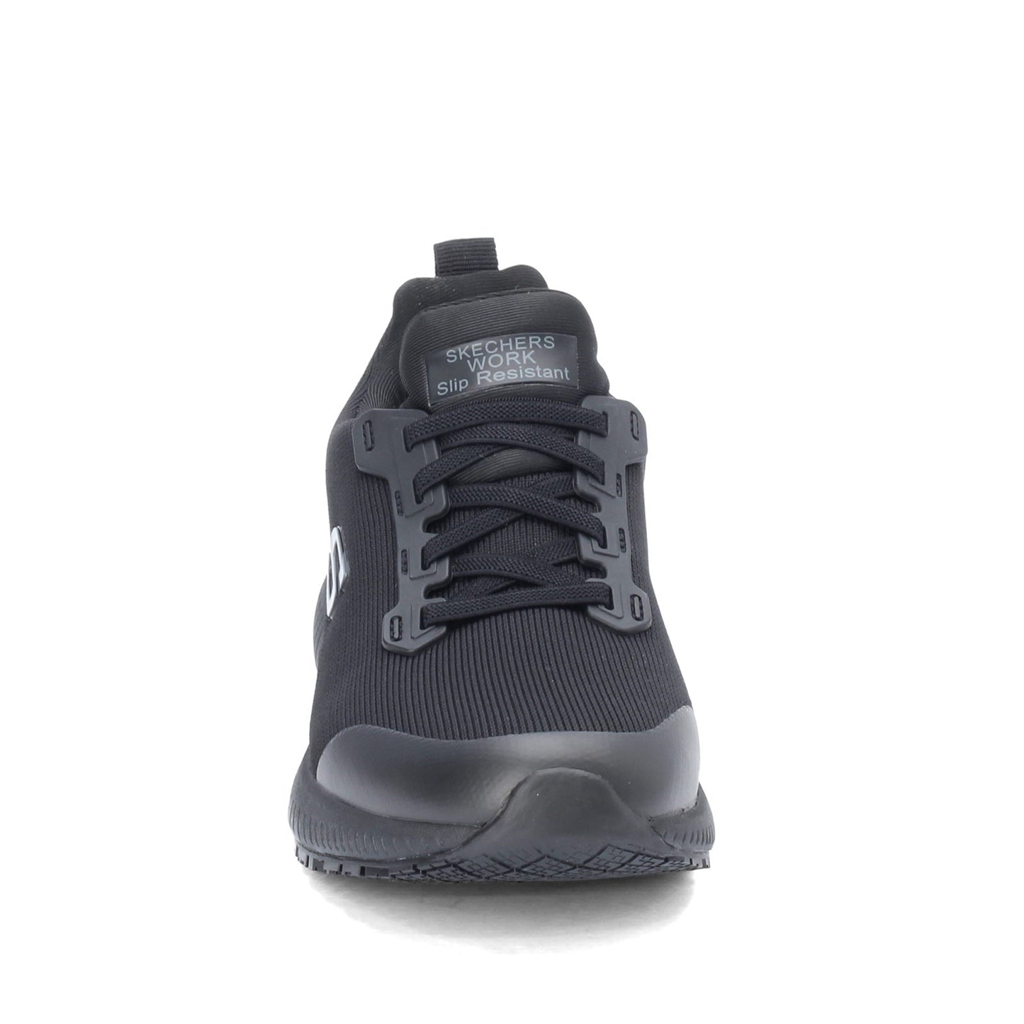 Peltz Shoes Women's Skechers Squad SR Work Shoe - Wide Width BLACK 77222W-BLK