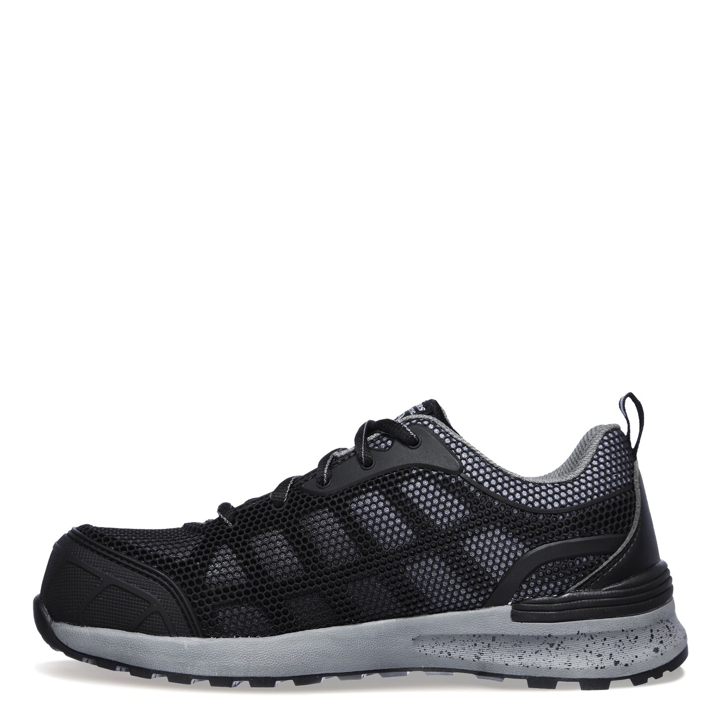 Peltz Shoes Women's Skechers Work Bulklin - Lyndale Composite Toe Work Shoe Black/Grey 77273-BKGY