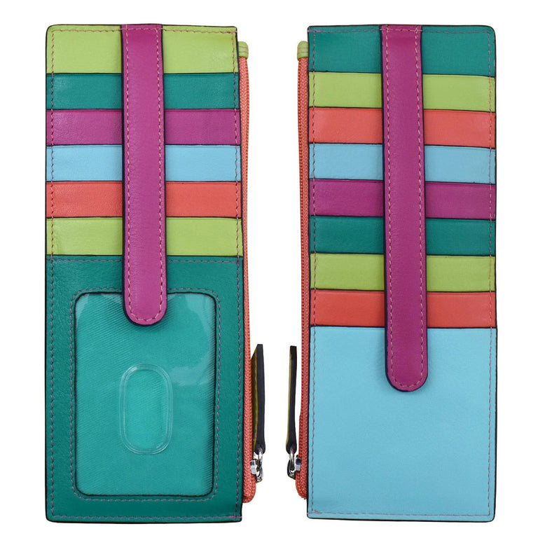 Women's ILI, Leather Credit Card Wallet - RFID Blocking
