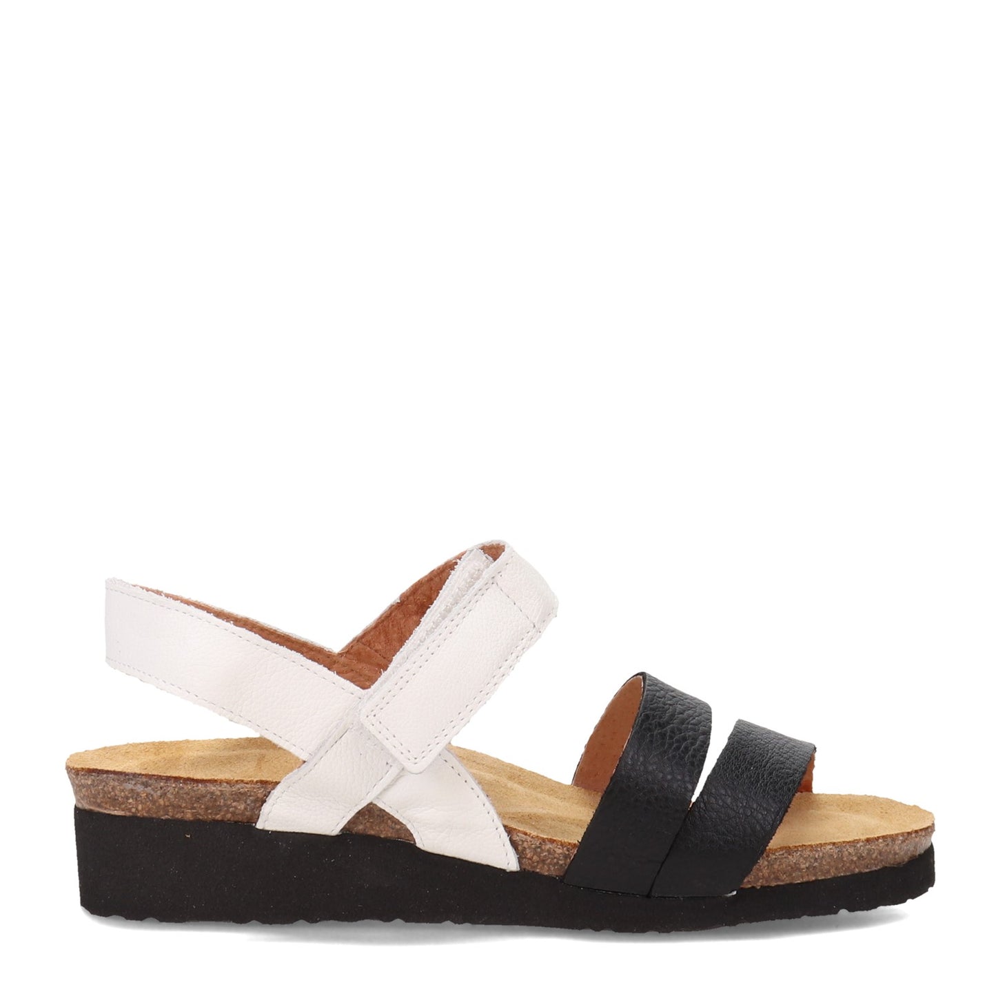 Peltz Shoes Women's Naot Kayla Sandal White Black 7806-WFX