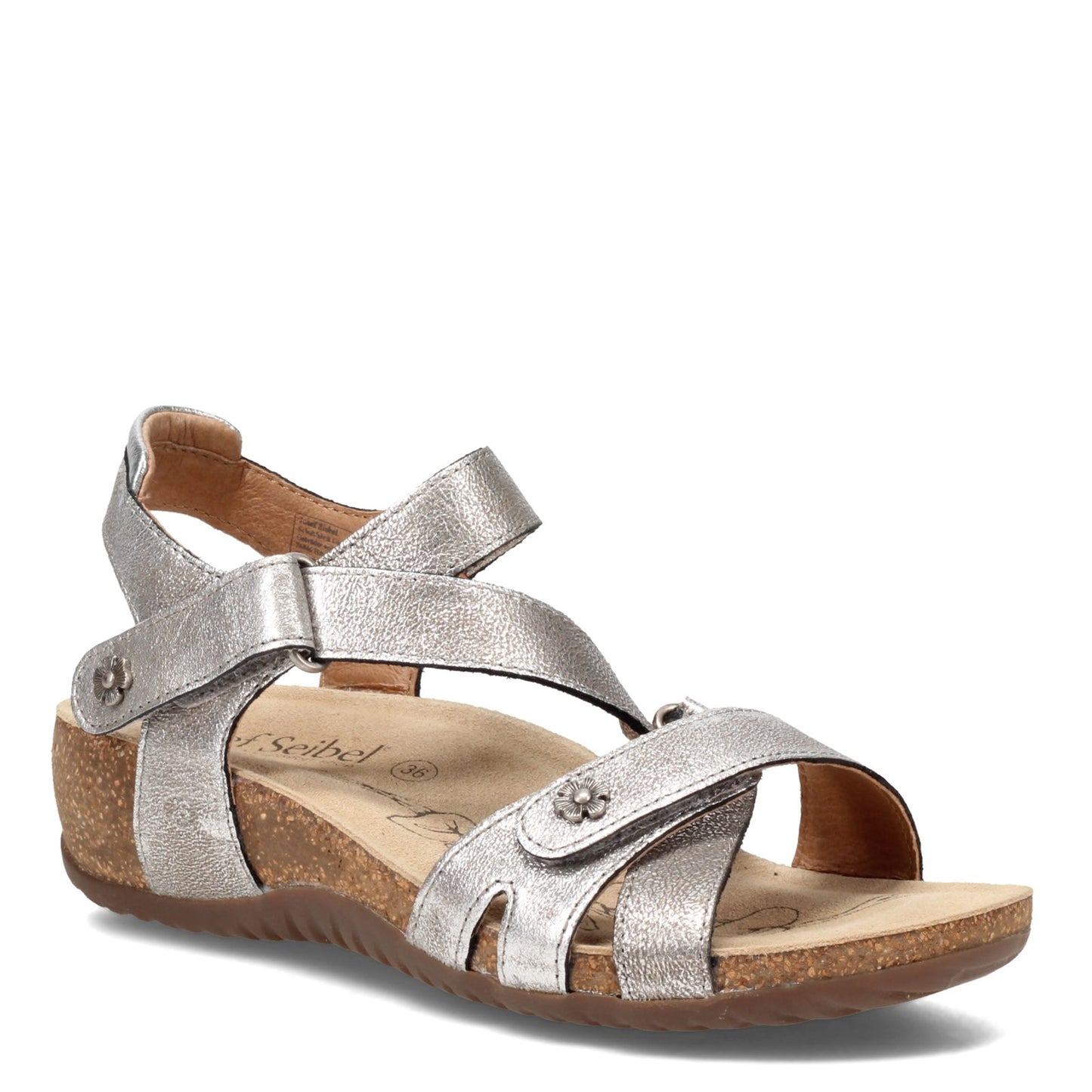 Peltz Shoes Women's Josef Seibel Natalya 11 Sandal PLATINUM 78811-38730