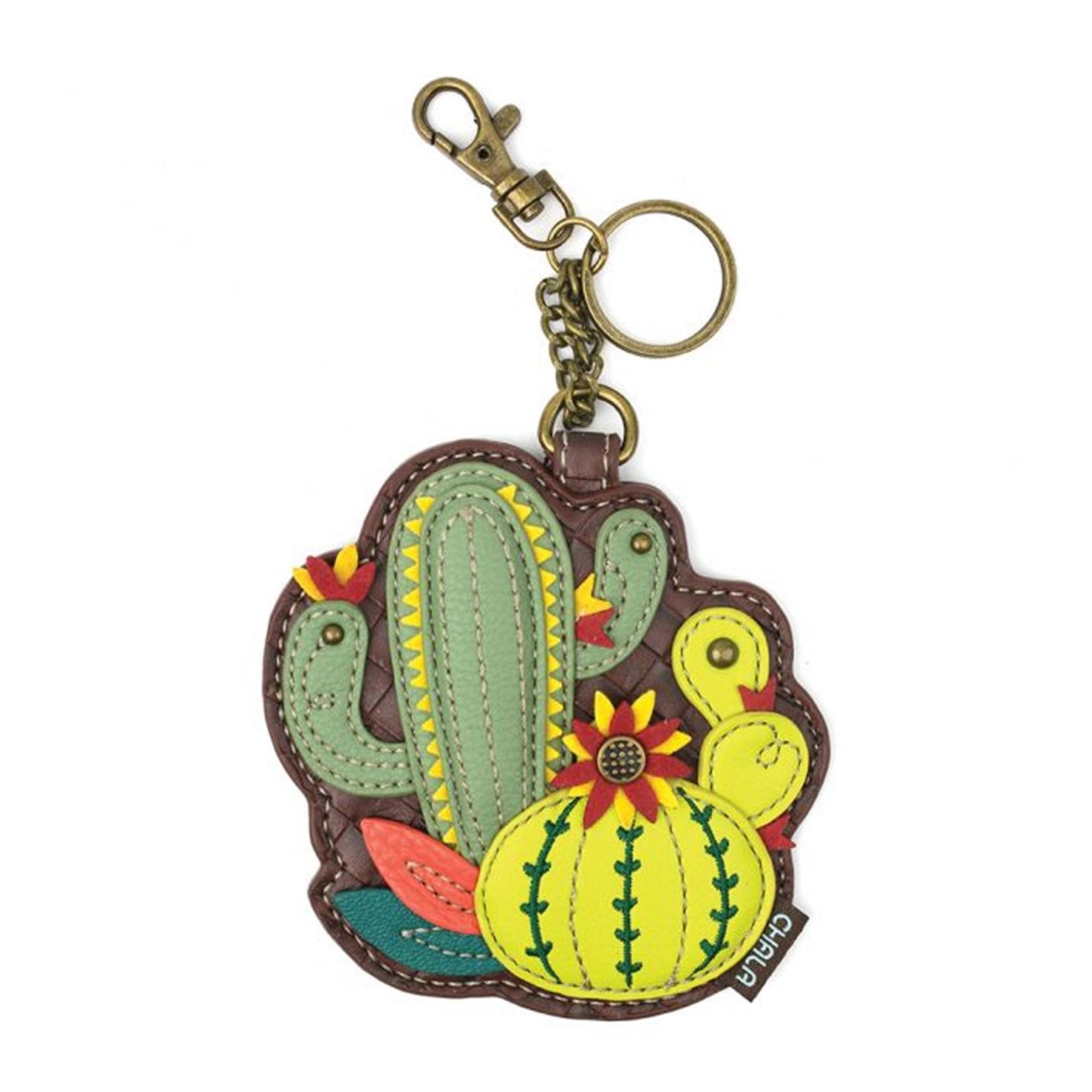 Peltz Shoes Chala Key Fob Coin Purse Green 806CU0