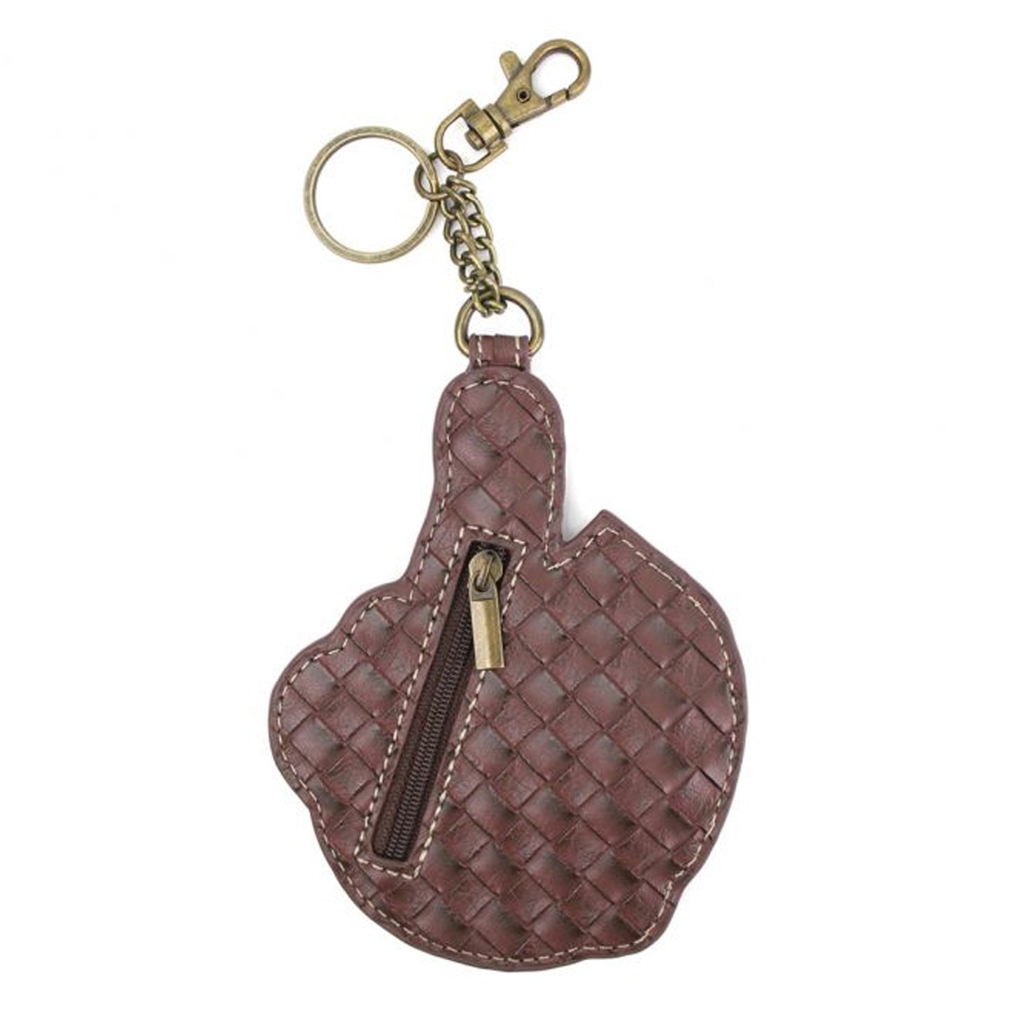Peltz Shoes Chala Key Fob Coin Purse Brown 806SL0