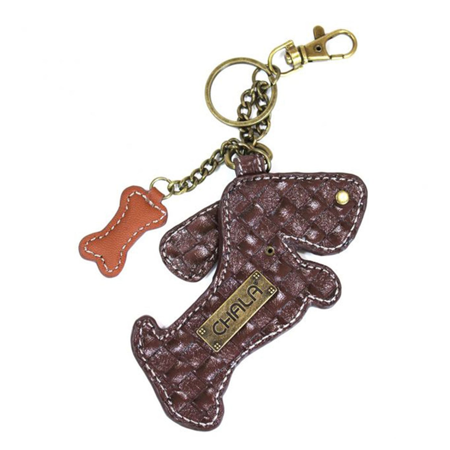 Peltz Shoes Chala Key Fob Coin Purse Brown 806WD0