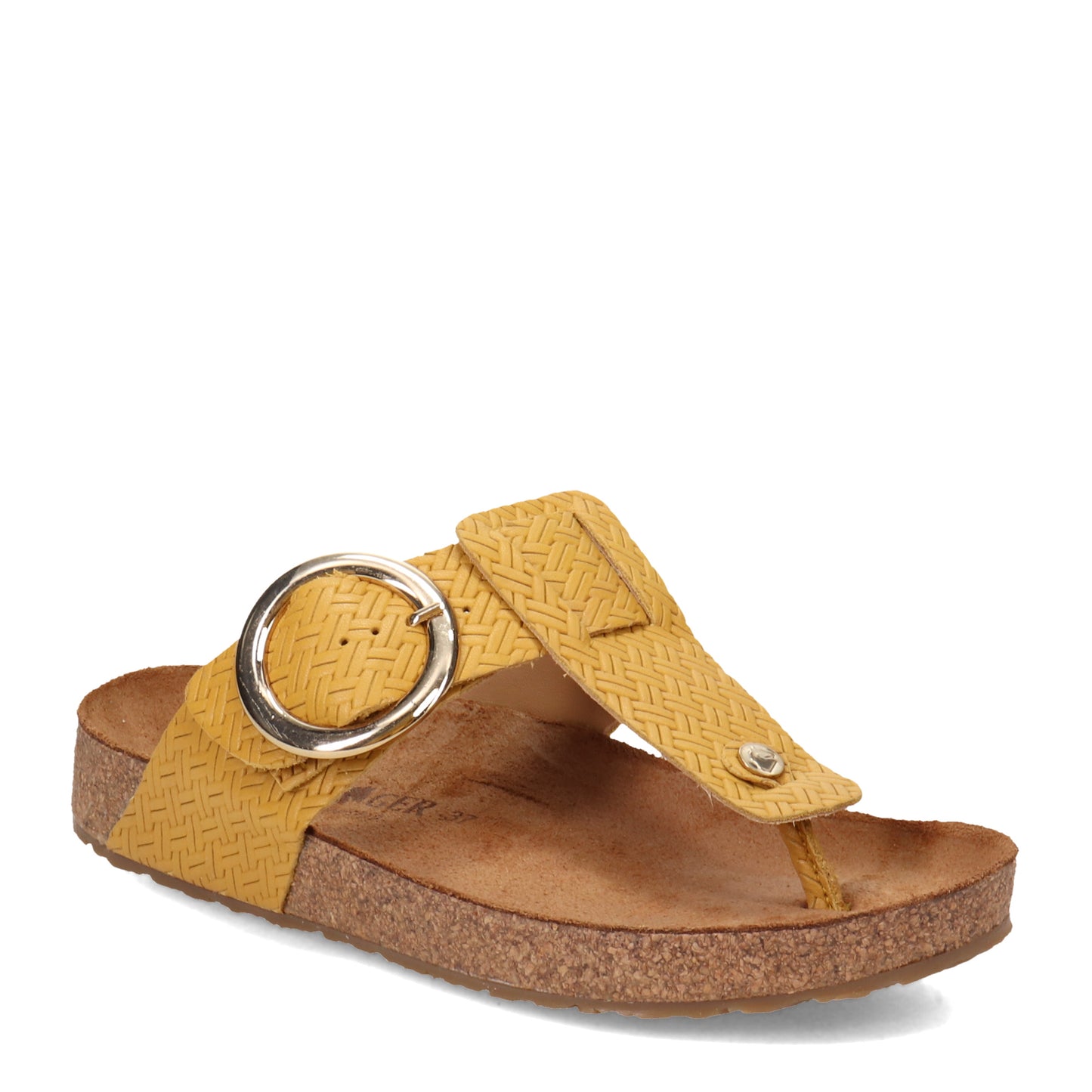 Peltz Shoes Women's Haflinger Round Buckle Corinna Sandal YELLOW 819075-1671
