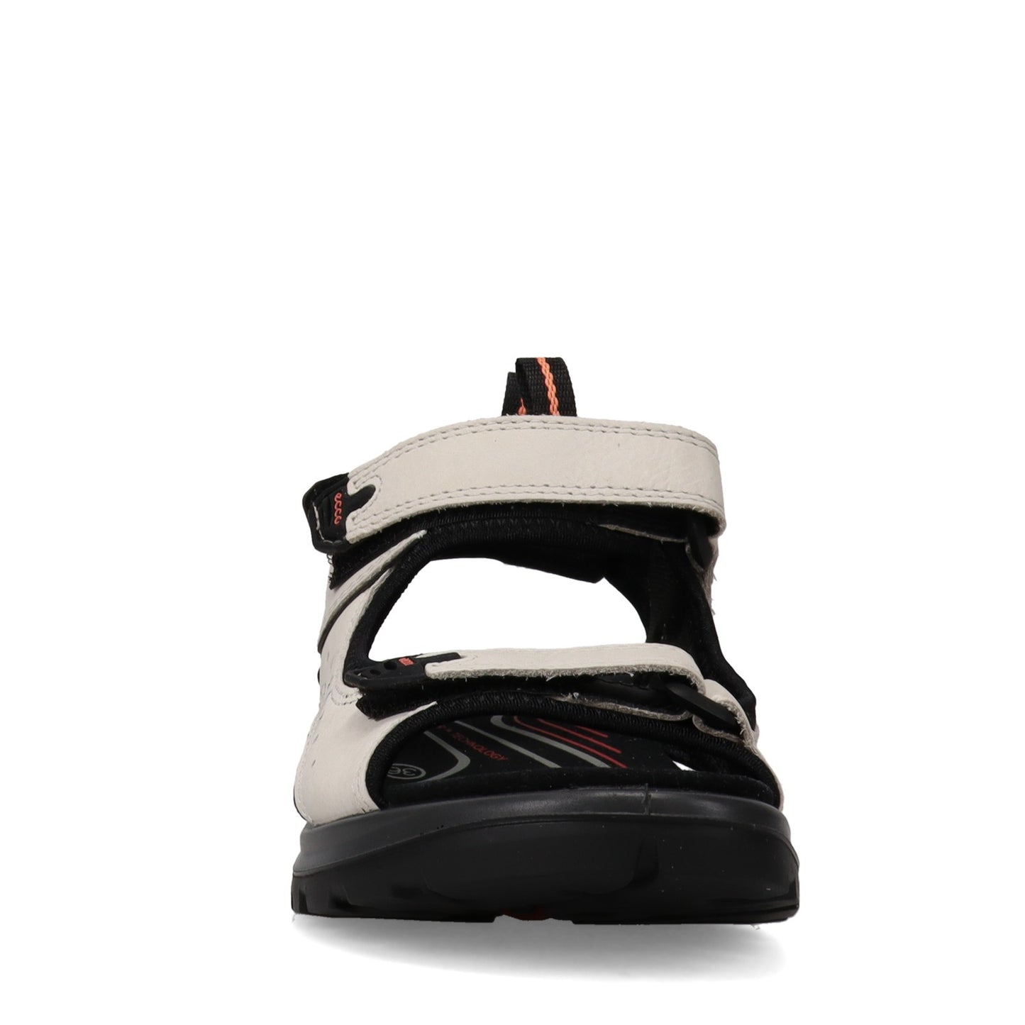 Peltz Shoes Women's Ecco Offroad Sandal WHITE BLACK 822043-02152